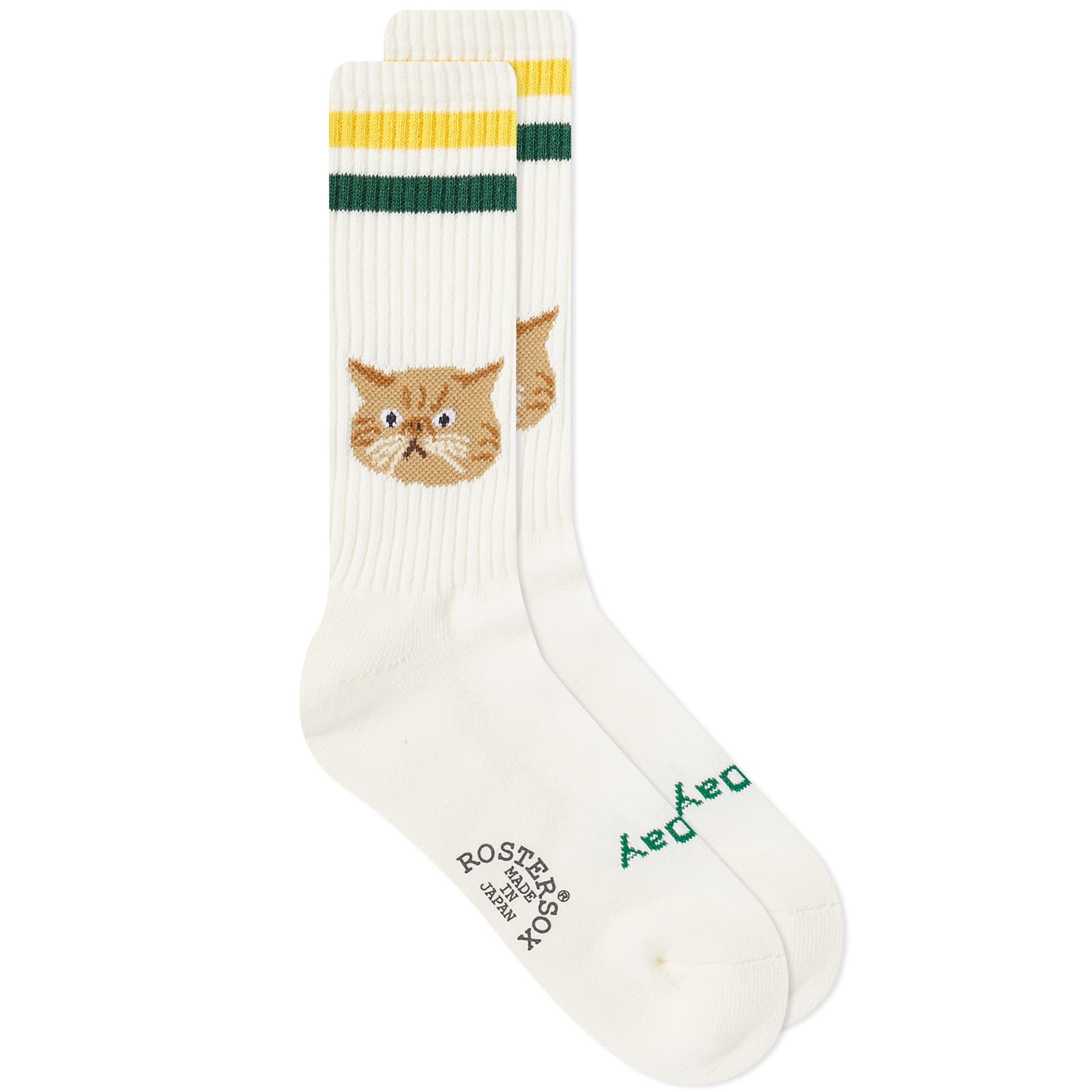 Rostersox Cat Sock Green END. (AU)