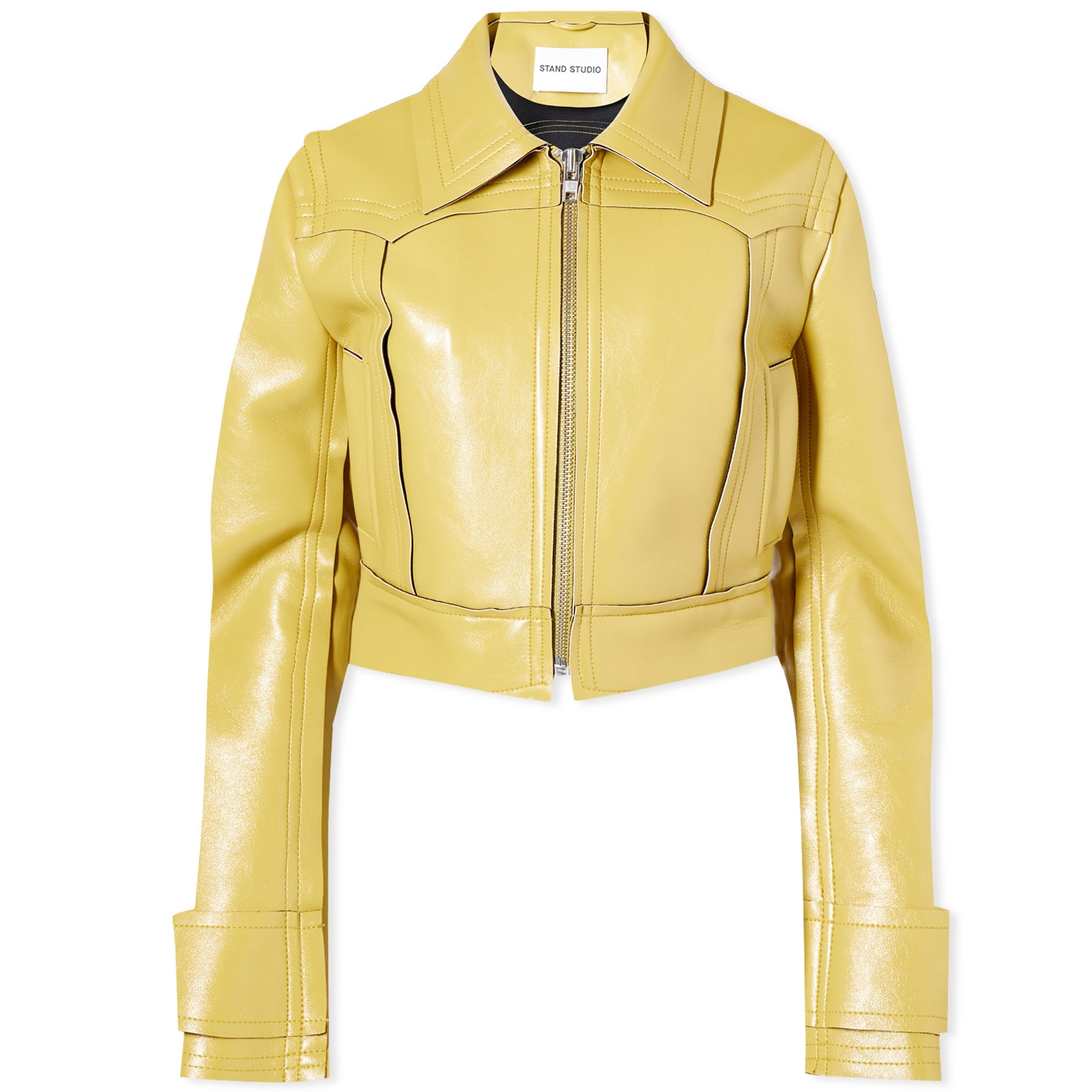 Stand Studio Quatro Faux Jacket Chartreuse Green END.