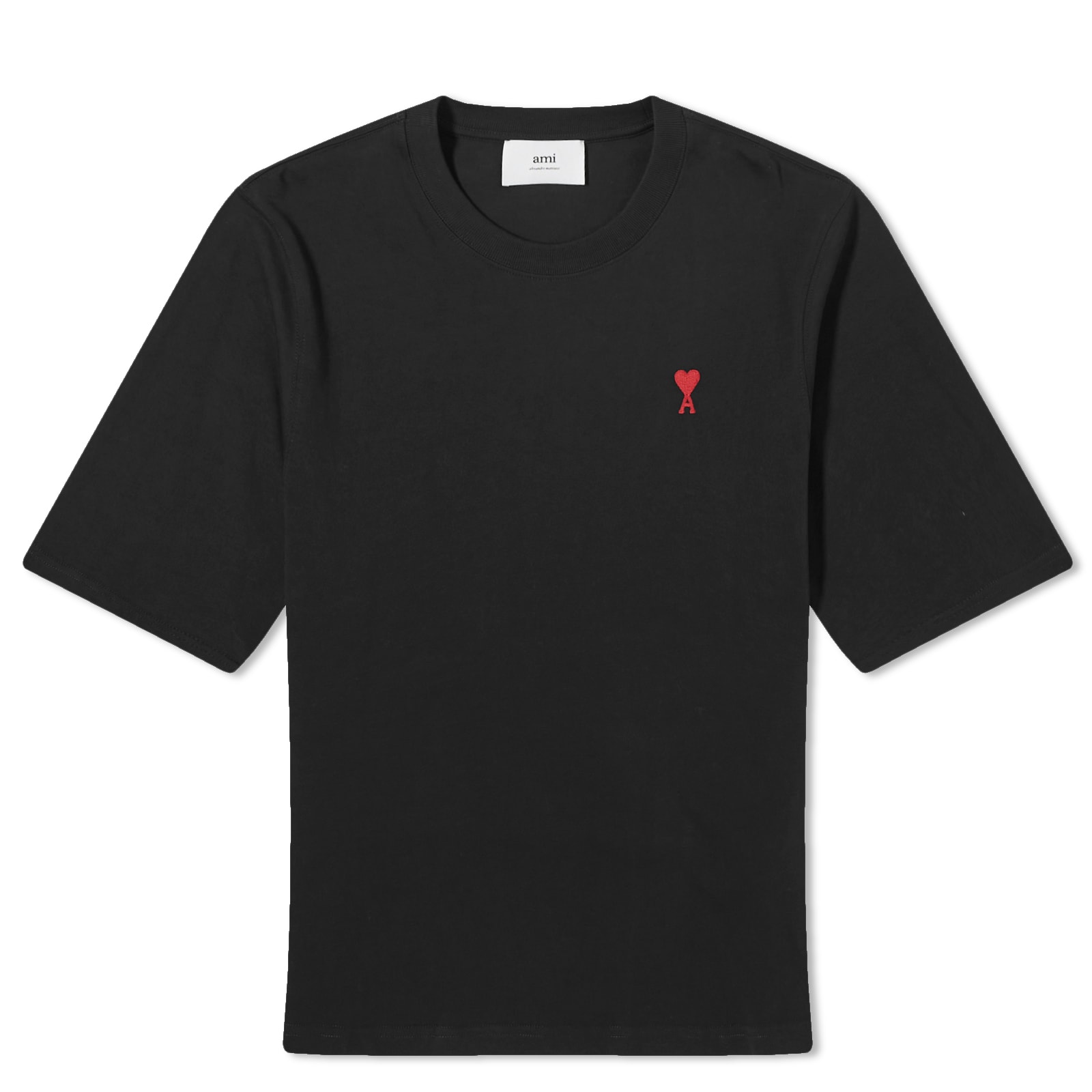 AMI|SHORT-SLEEVED ROUND NECK T-SHIRTS (BFUTS005 726 001 AMI Ami De Coeur T-Shirt Black | END. (AR)