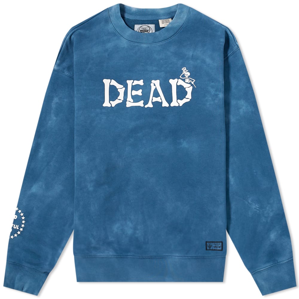 Grateful Dead Tie Dye Crew Sweat Blue 