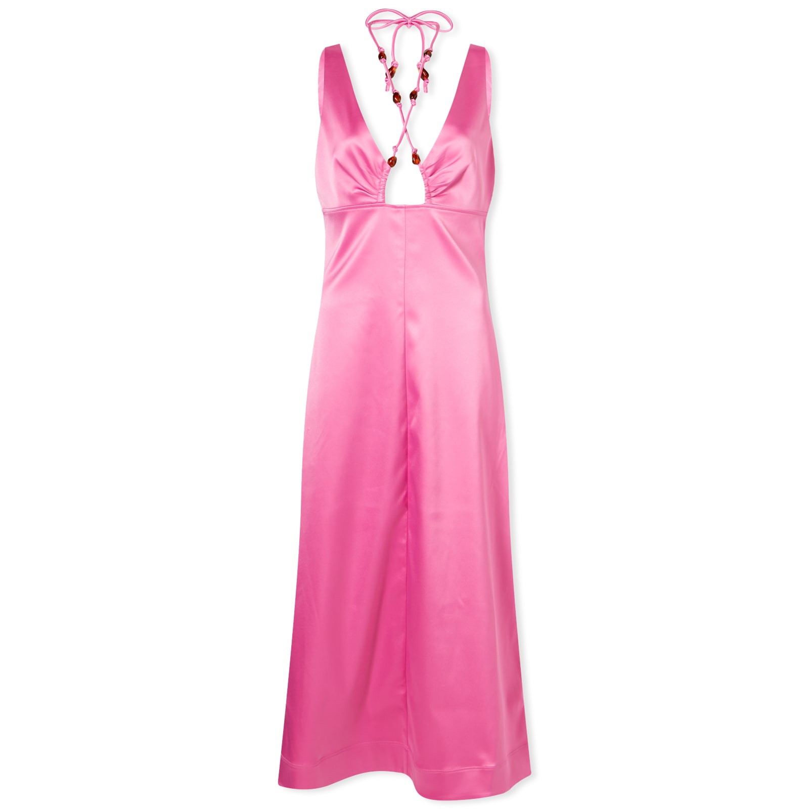 New style loose halterneck dress with flower decoration