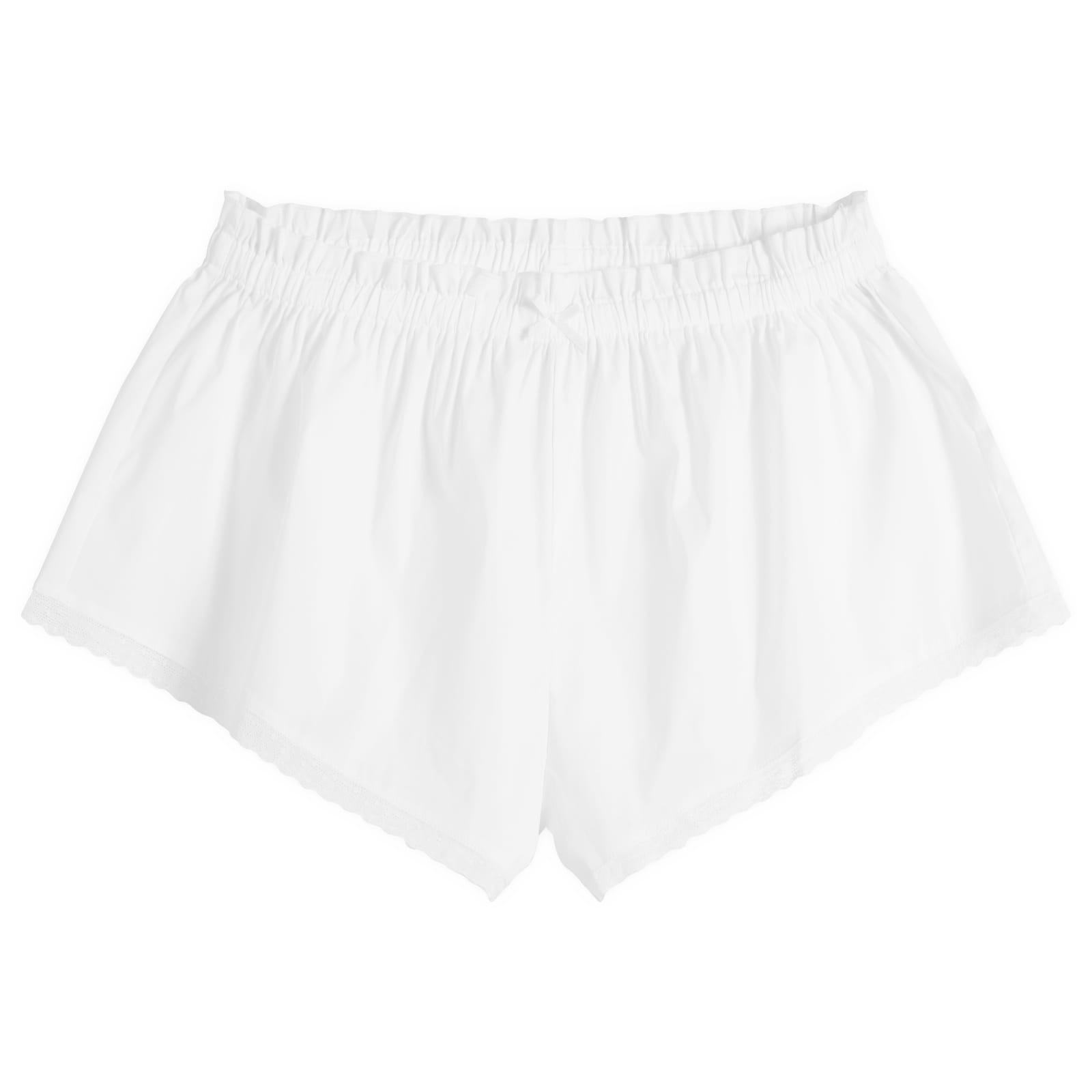 SKIMS Women's Garment Washed Poplin Short in Snow, Size Large 