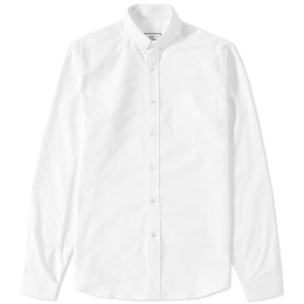 AMI Button Down Oxford Shirt White | END. (US)