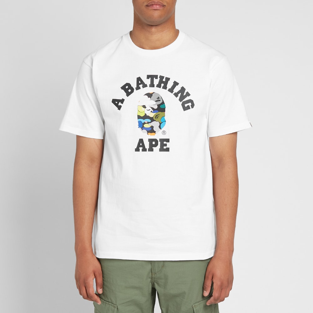 bape multi camo tee