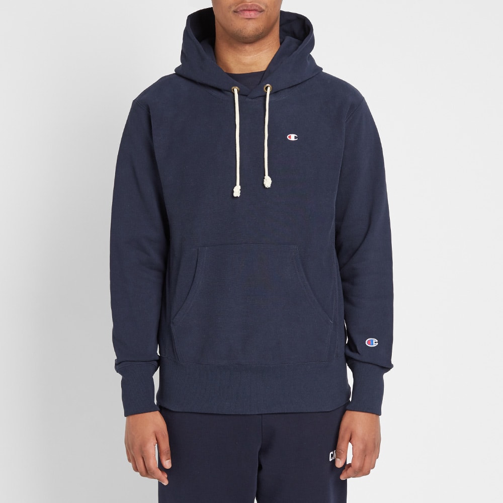 Script logo hood reverse weave hoodie clearance