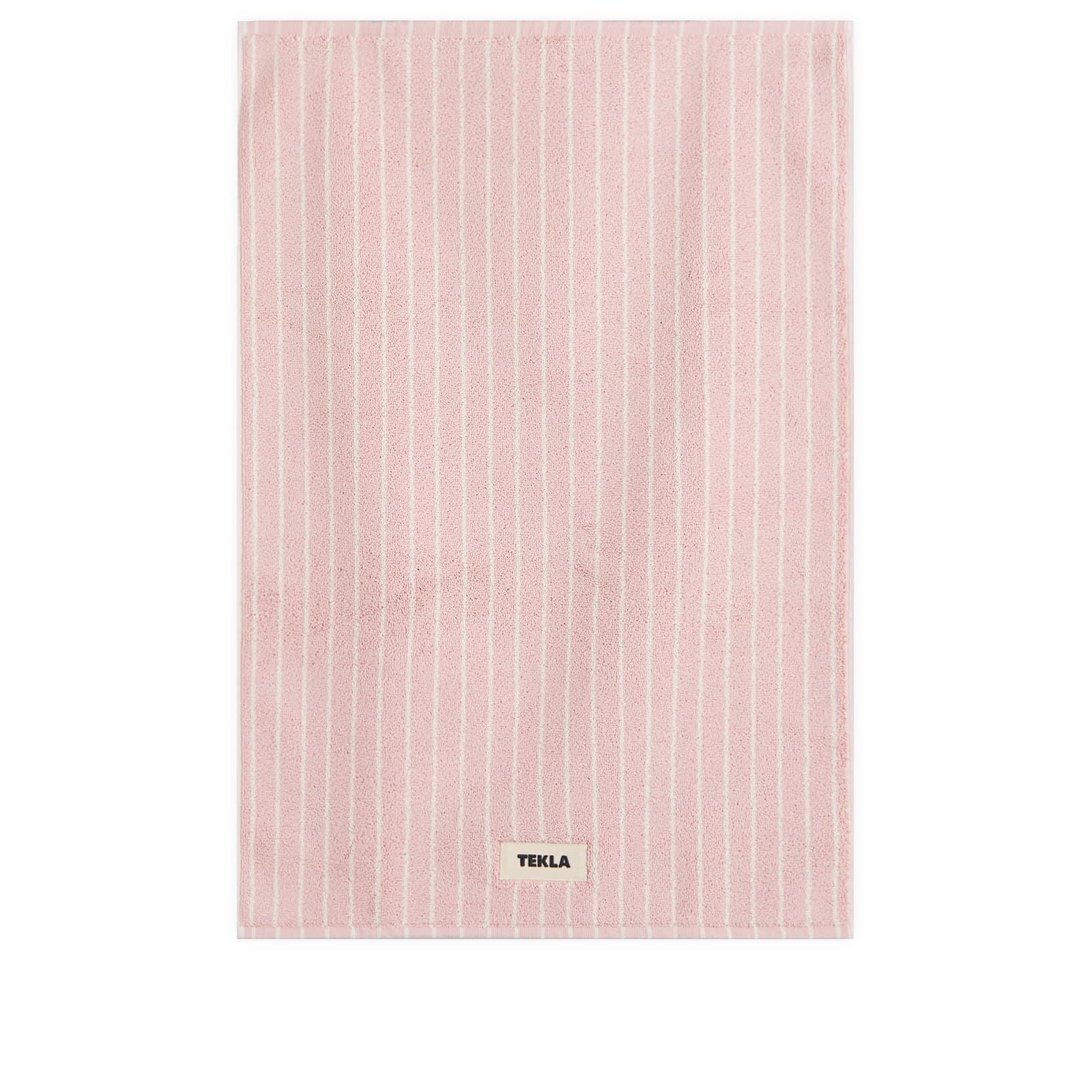 Tekla Fabrics Unisex Shaded Pink Stripes Tekla Organic Terry Bath Mat