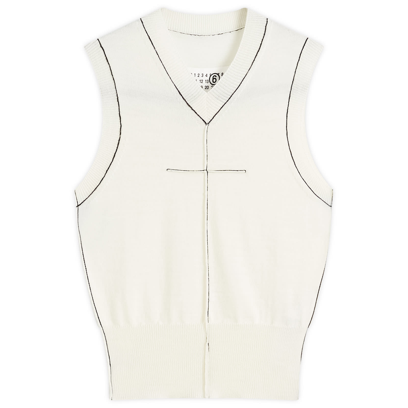 【送料&関税込】Maison Margiela V-neck Knitted Vest Maison Margiela V-Neck Wool Vest - Bergdorf Goodman