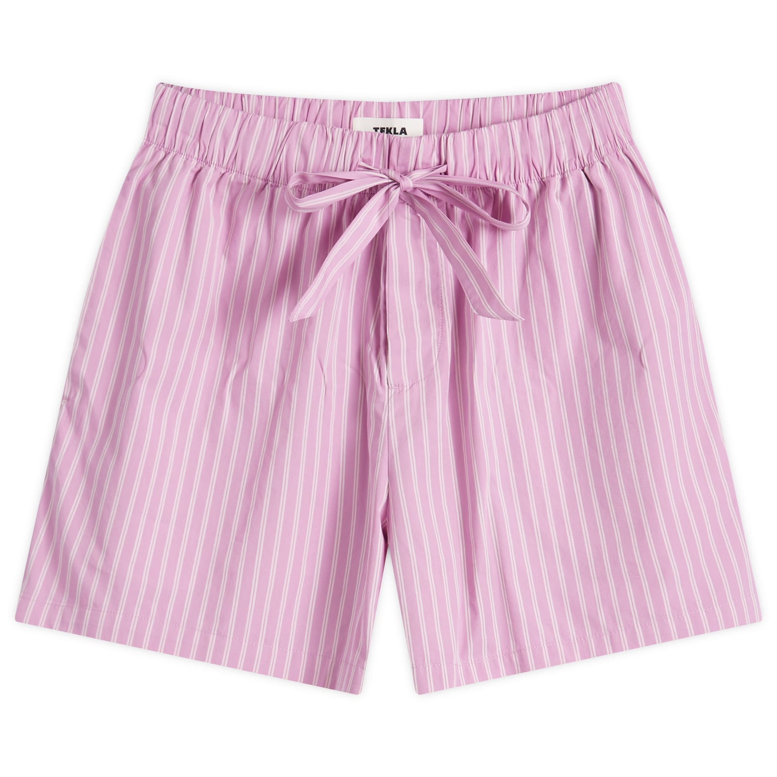 Tekla Sleep Shorts Purple Pink Stripes