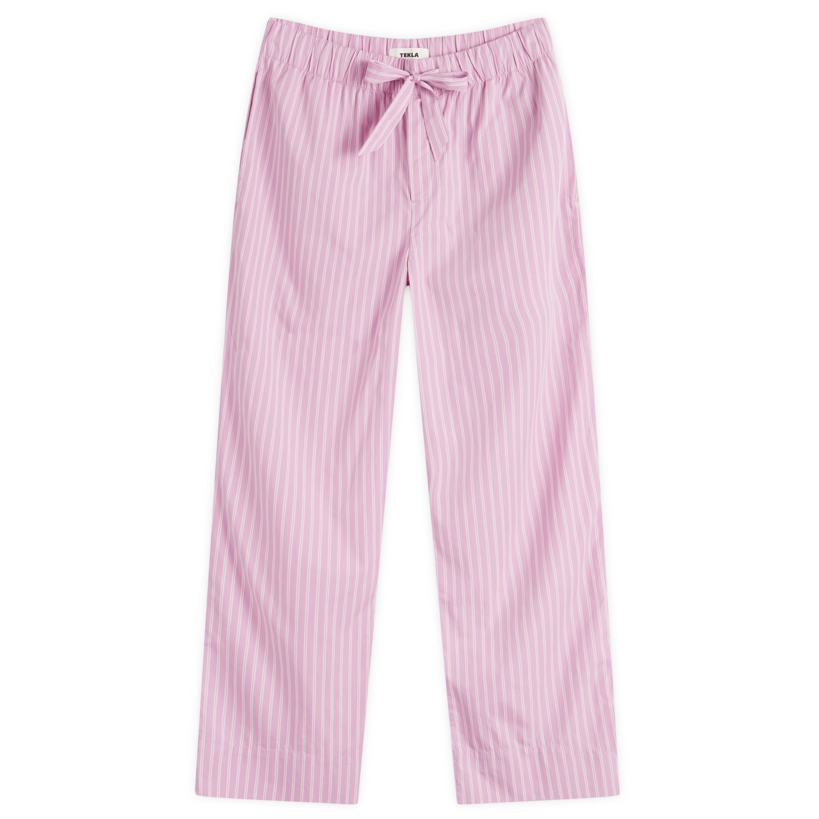 Tekla Fabrics Tekla Sleep Pant in Purple Pink Stripes, Size Large