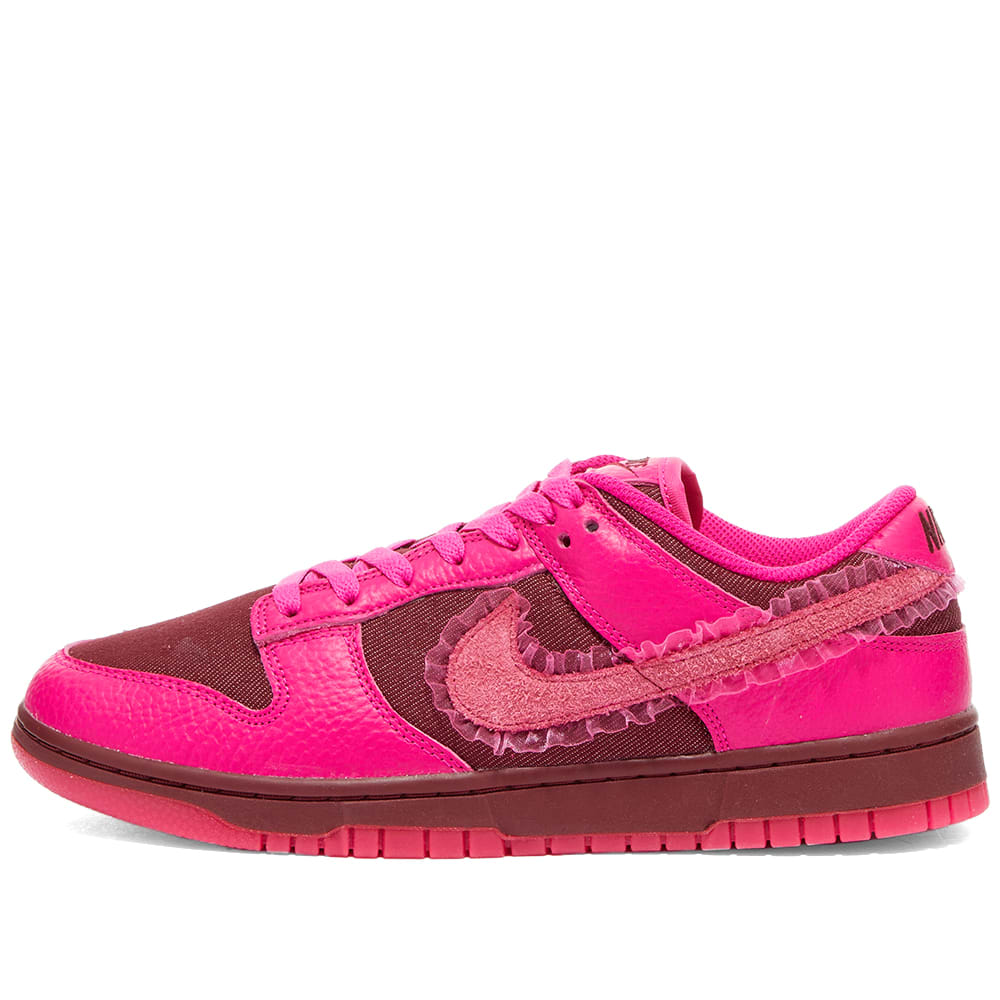 dunk low pink red