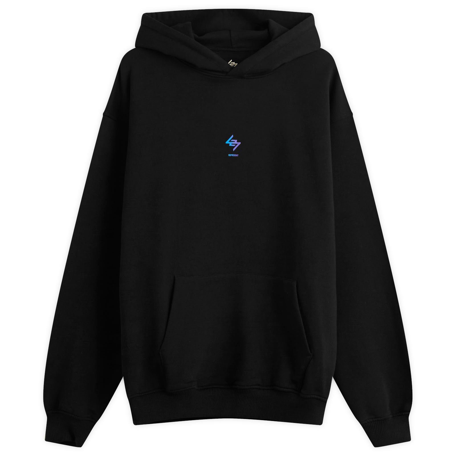 Represent 247 Men’s Oversized Hoodie Black/Purple Fade