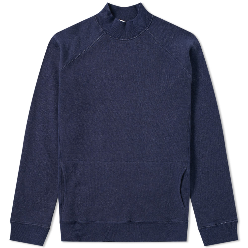 YMC Touche Mock Neck Sweat Navy | END. (UK)