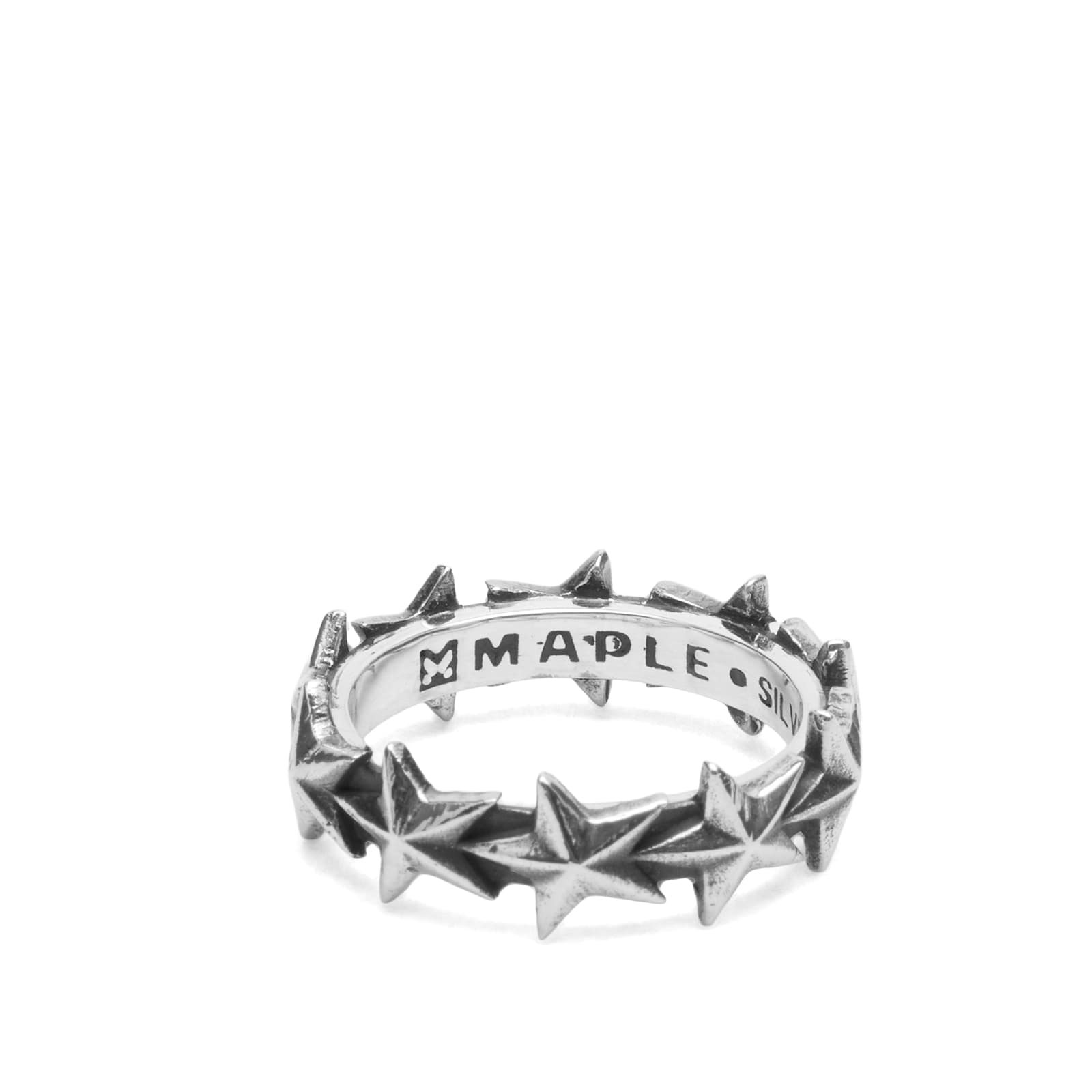 Maple Men’s Star Ring – Medium Silver