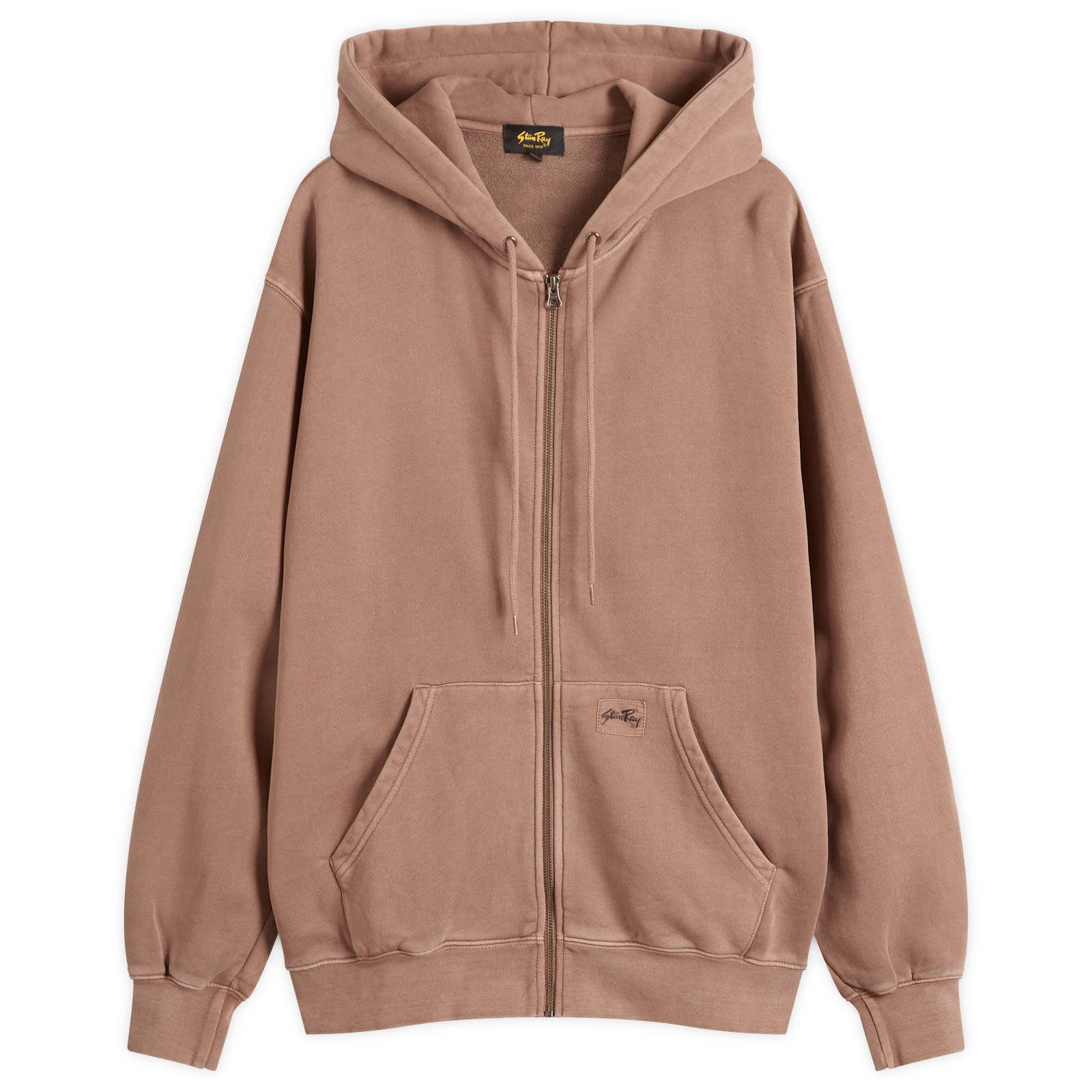 Stan Ray Men’s Patch Zip Hoodie Washed Acorn