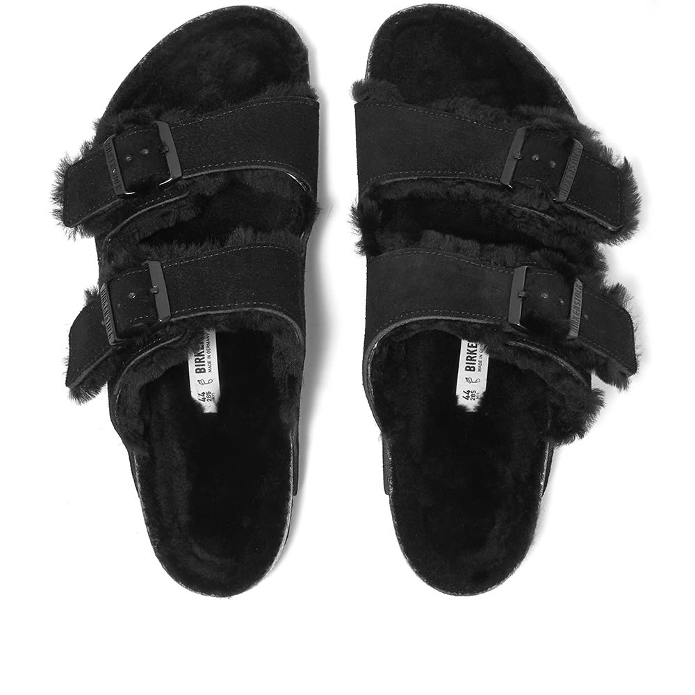 birkenstock arizona fur black