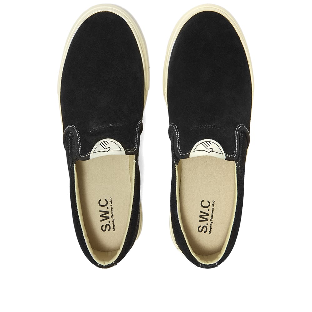 Stepney Workers Club Lister Suede Slip-On Black | END. (US)