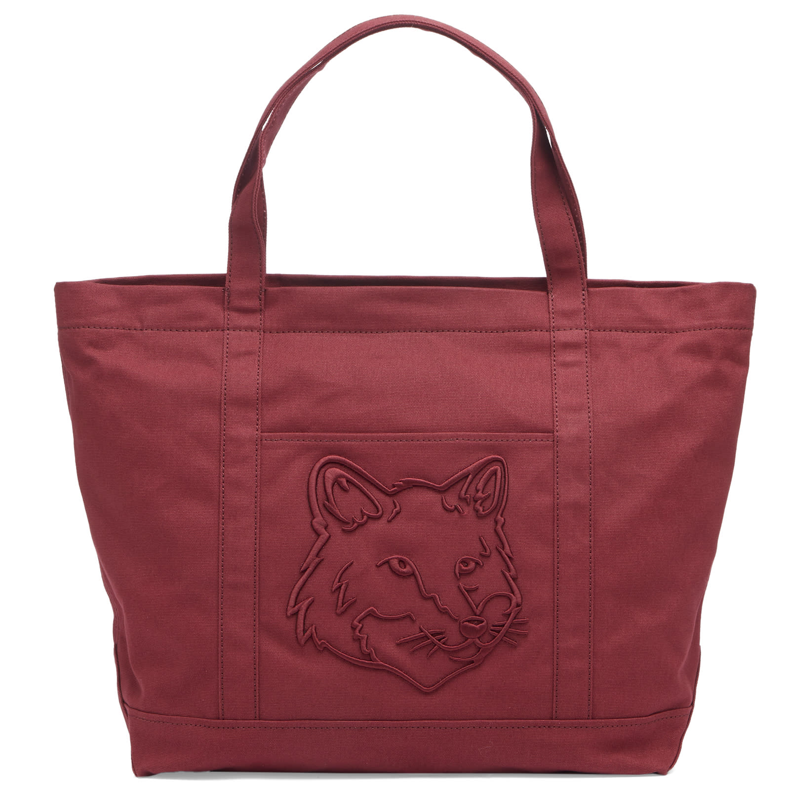 Maison Kitsune FOX HEAD LARGE TOTE レッド FOX HEAD SMALL TOTE | Maison Kitsuné