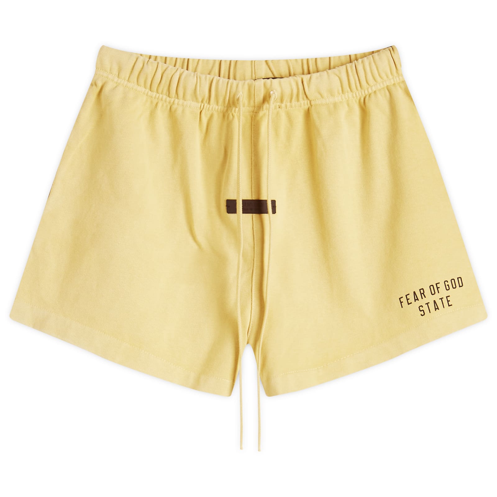 Fear of God ESSENTIALS Women's Heavy Jersey Running Shorts Amber