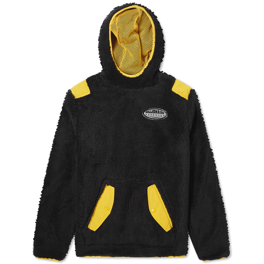 Founded by award-winning artist, Pharrell Williams, and streetwear OG, Nigo, Billionaire Boys Club is regarded by some to be an icon of noughties hip hop, with this winter-ready fleece offering a more contemporary take of the classic aesthetic. Detailed with yellow overlays, the black hoody features a zipped pouch pocket and is finished with a metallic silver brand patch, alluding to the label’s go-to space inspiration.100% PolyesterSherpa FleecePouch PocketBrand Patch