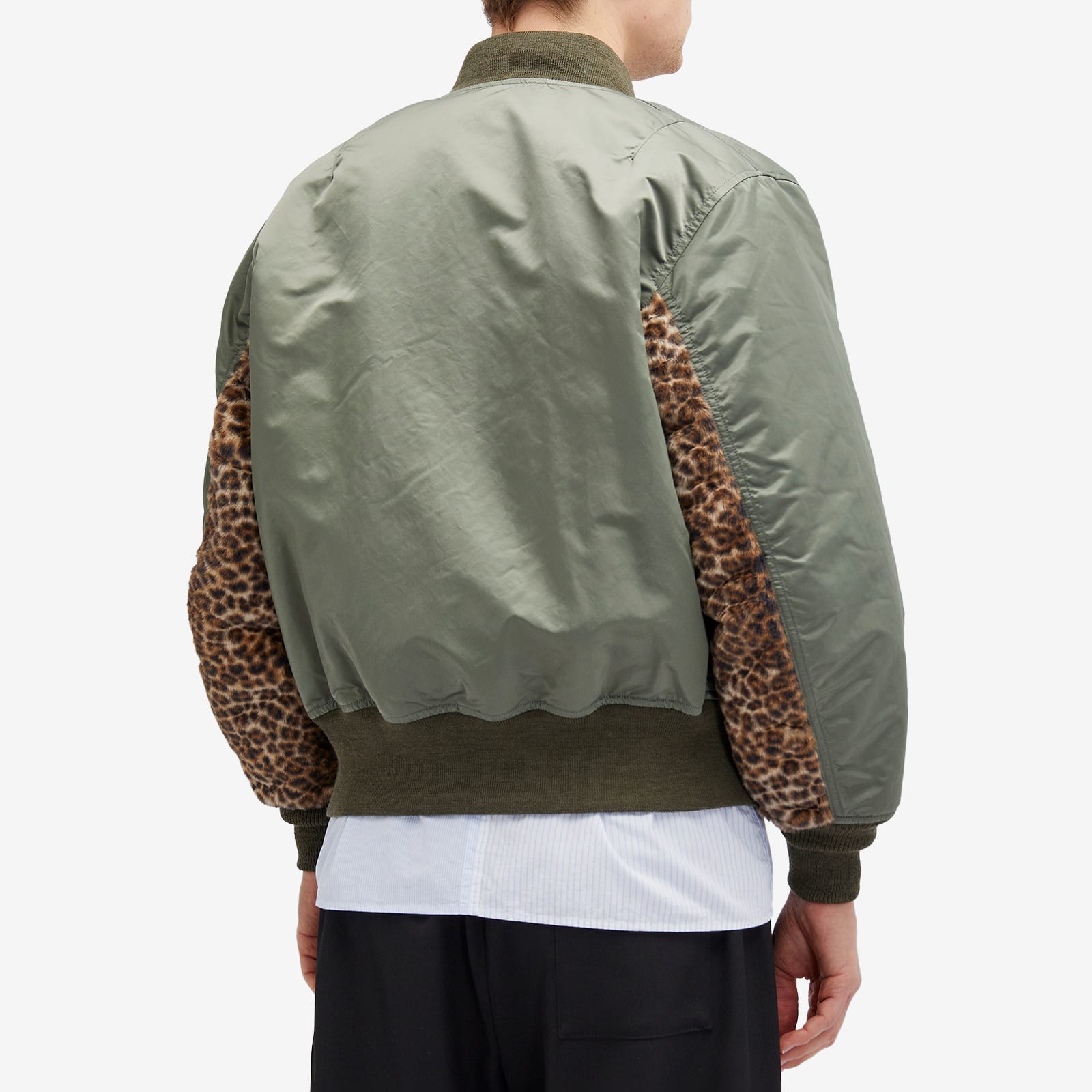 ジャケット・アウター Wacko Maria 22AW MA-1 flight jacket Wacko Maria Men's MA-1 Leopard Panel Flight Jacket Khaki | 24FW