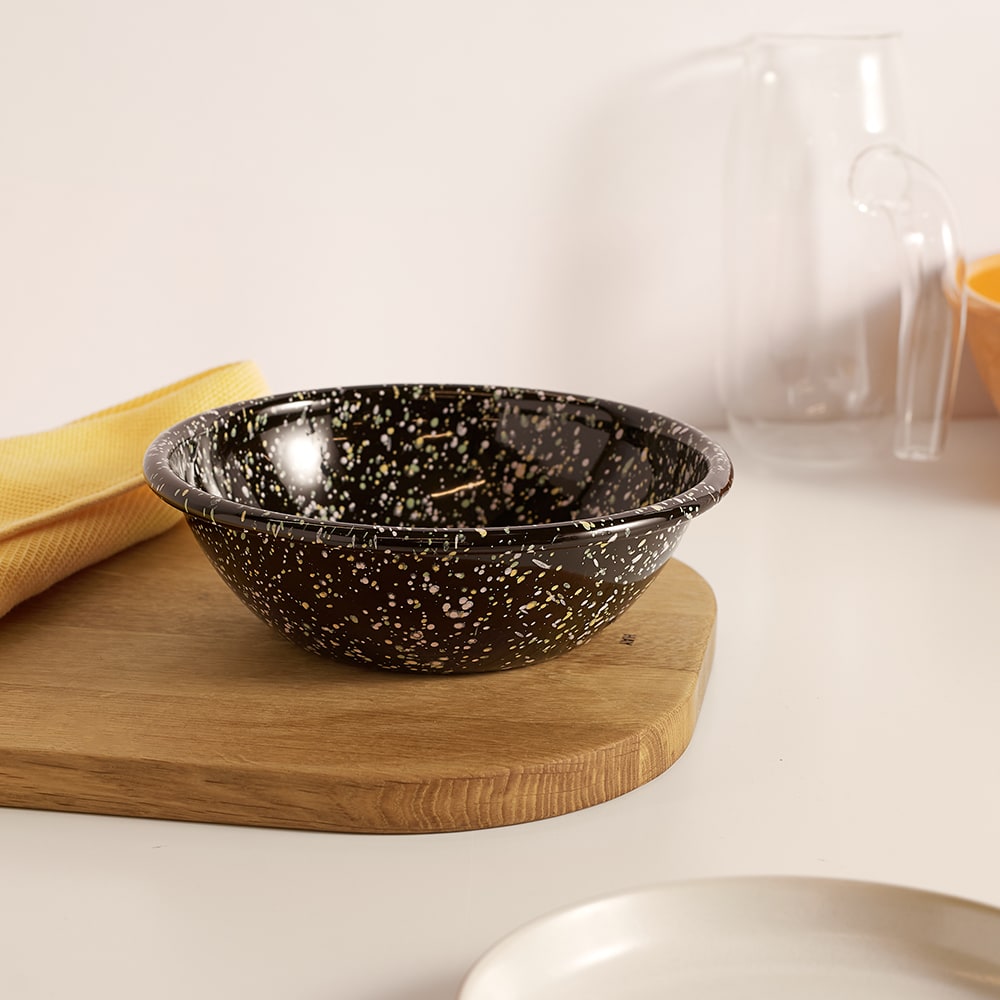 HAY Enamel Serving Bowl Sprinkle Black END. (Global)