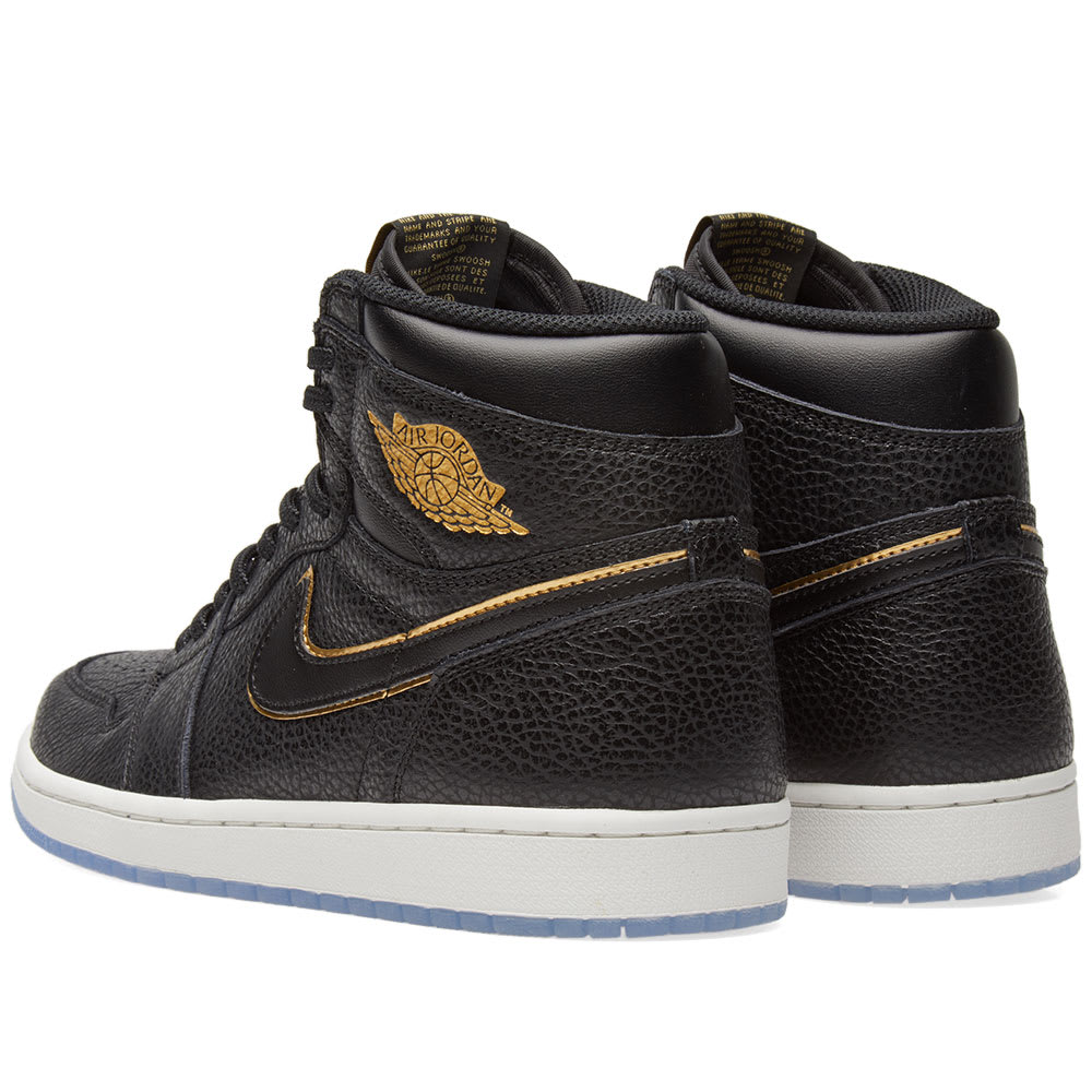 mens air jordan retro 1 high og black gold