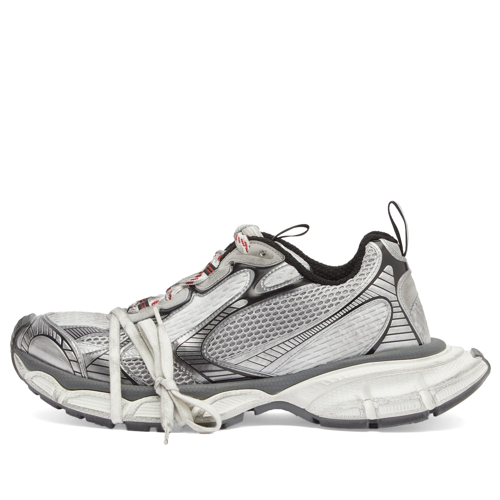 スニーカー BALENCIAGA Women Sneakers 734731 W3XL5 1219 GREY WHITE RED g Balenciaga 3XL Sneaker Grey, White & Red | END. (US)