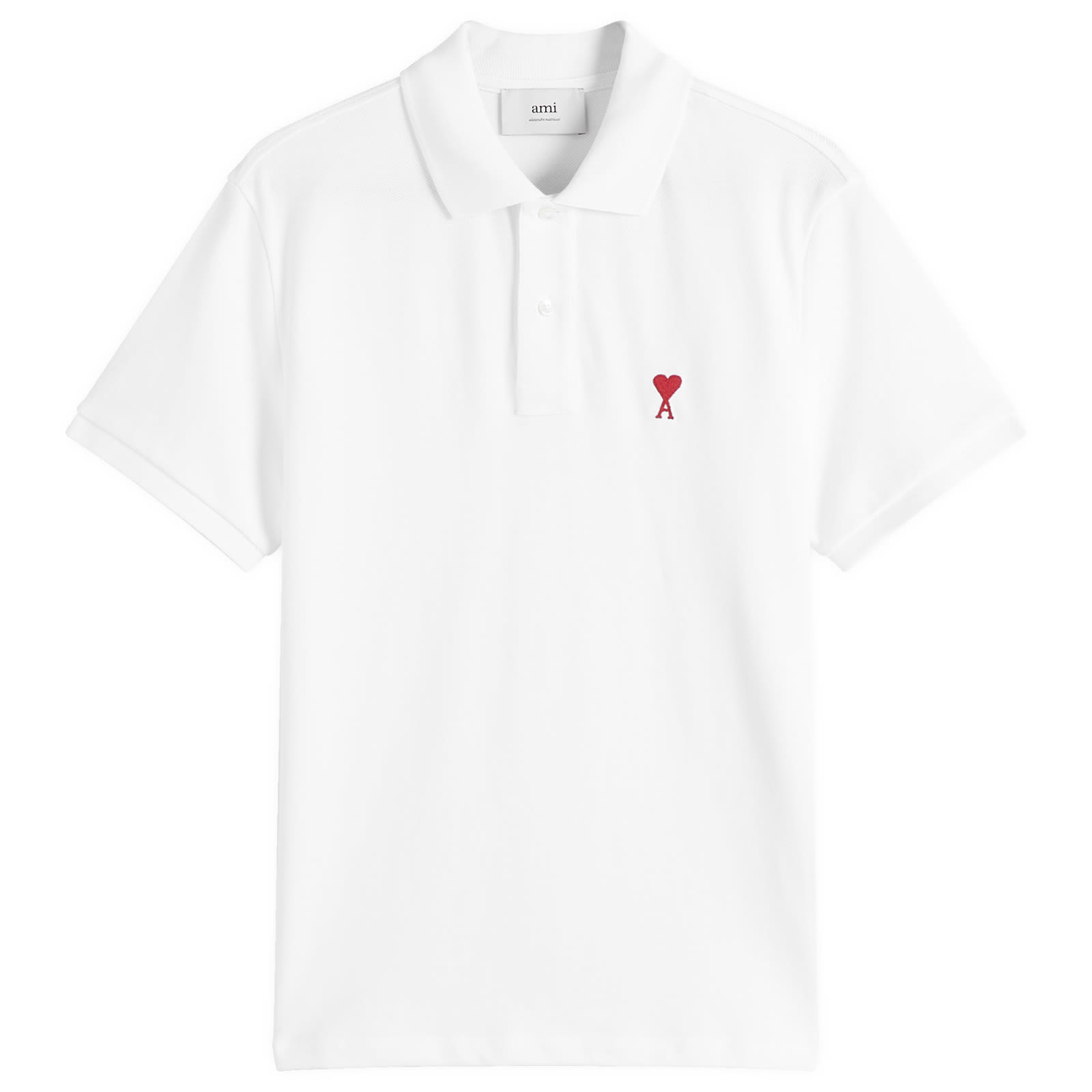 ★AMl PARlS★ AMI BFUPL001 760 001 AMI D'COER Small Heart Lo Black Ami De Coeur Polo Shirt | AMI PARIS
