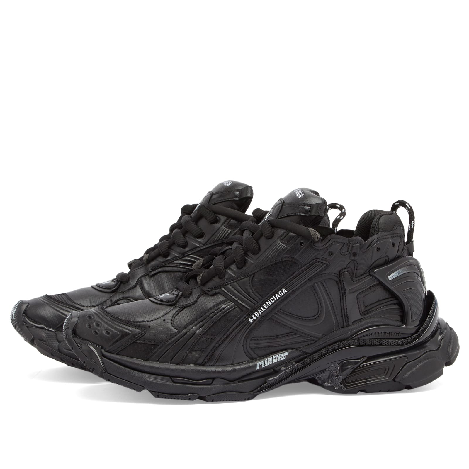 関税込【BALENCIAGA】Runner リップストップ Black Balenciaga Runner Sneaker | Neiman Marcus