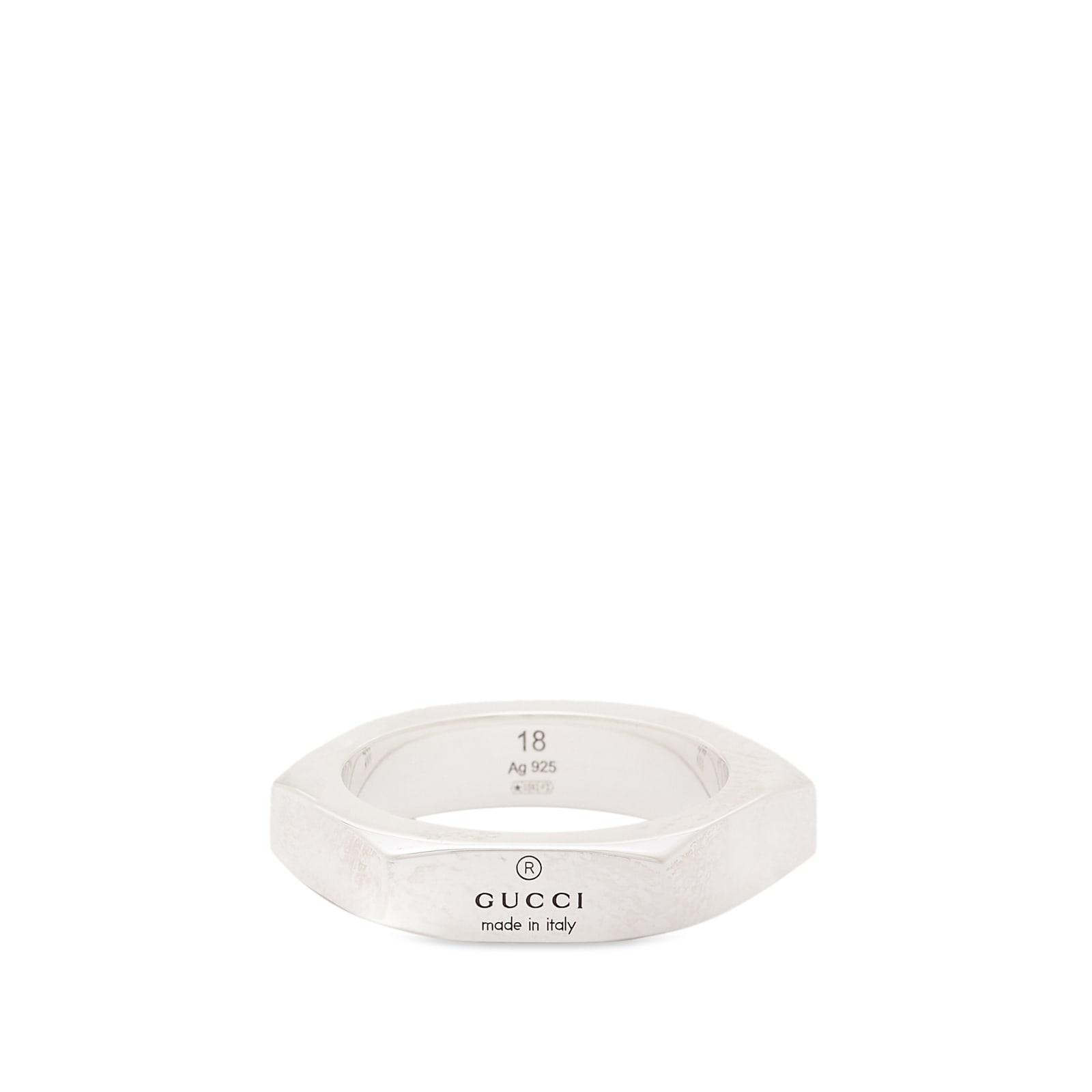 Gucci Trademark Band Ring 5mm Silver | END. (US)