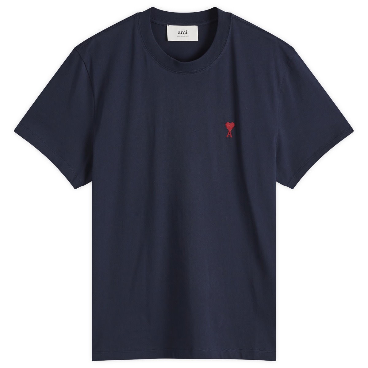 Tシャツ・カットソー AMI Paris Small Red ADC Classic T-Shirt AMI Paris Men's Small Red ADC Classic T-Shirt in Heather Ash