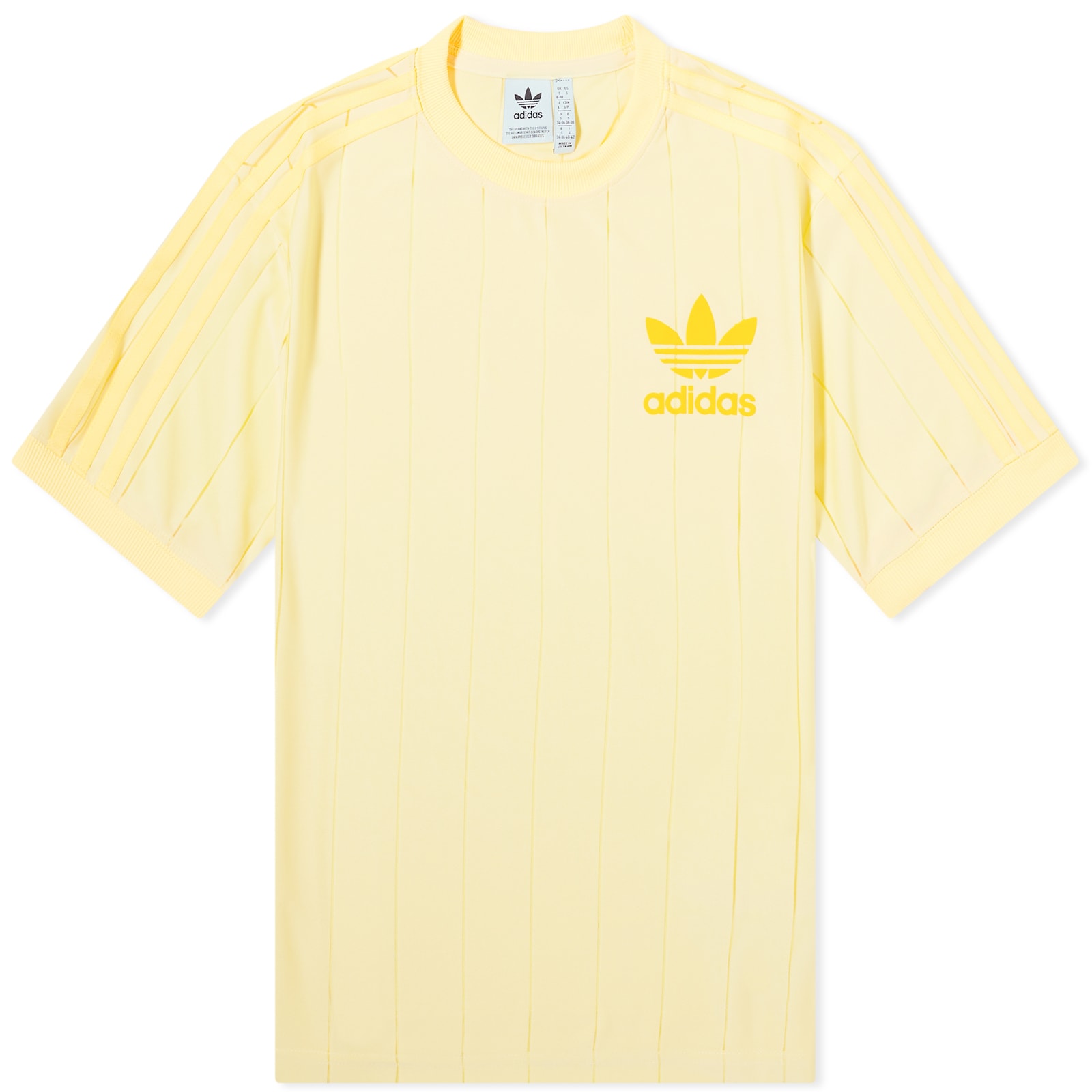 Adidas 3 Stripe T-shirt Almost Yellow | END. (AR)