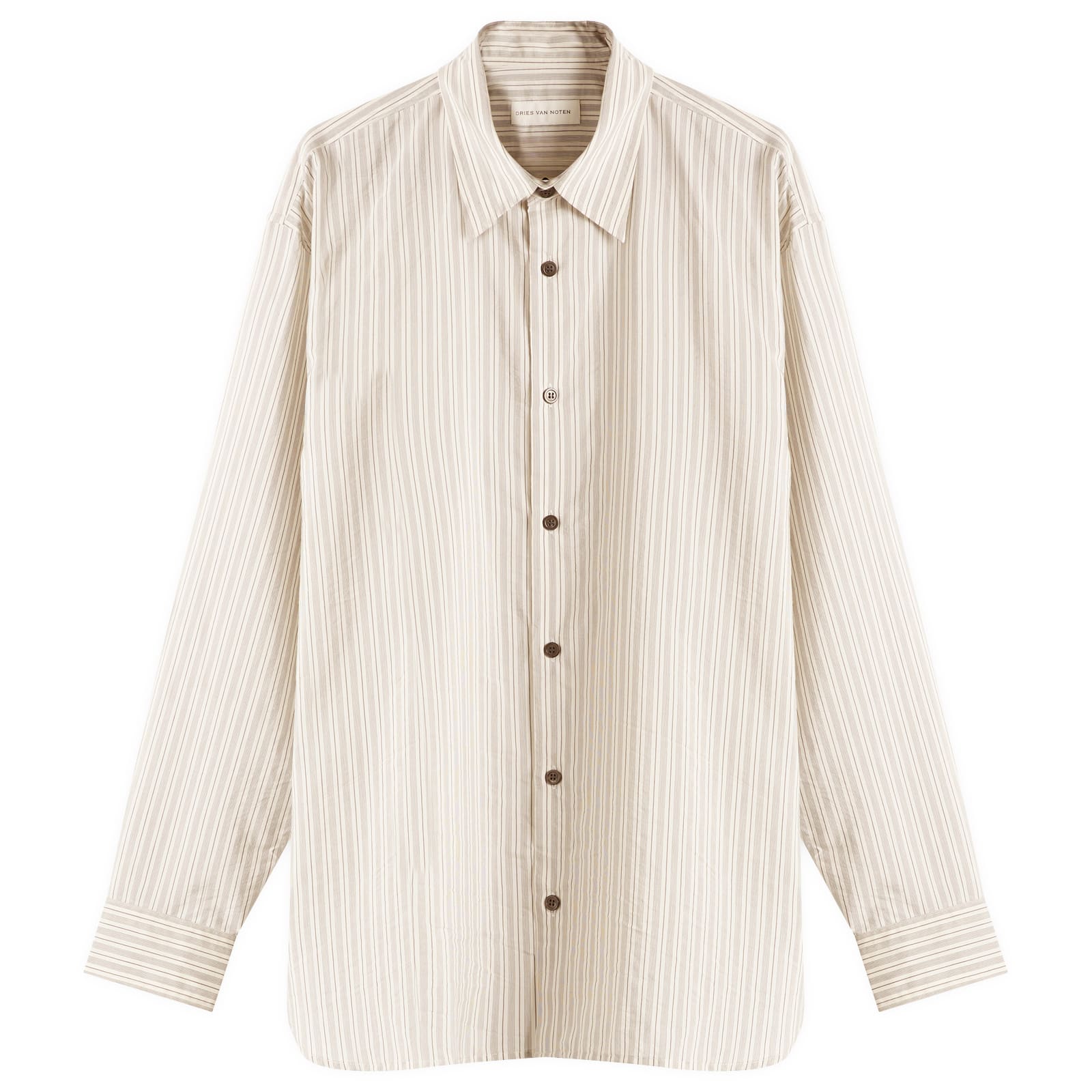 Dries Van Noten Men's Croom Stripe Long Sleeve Shirt Light