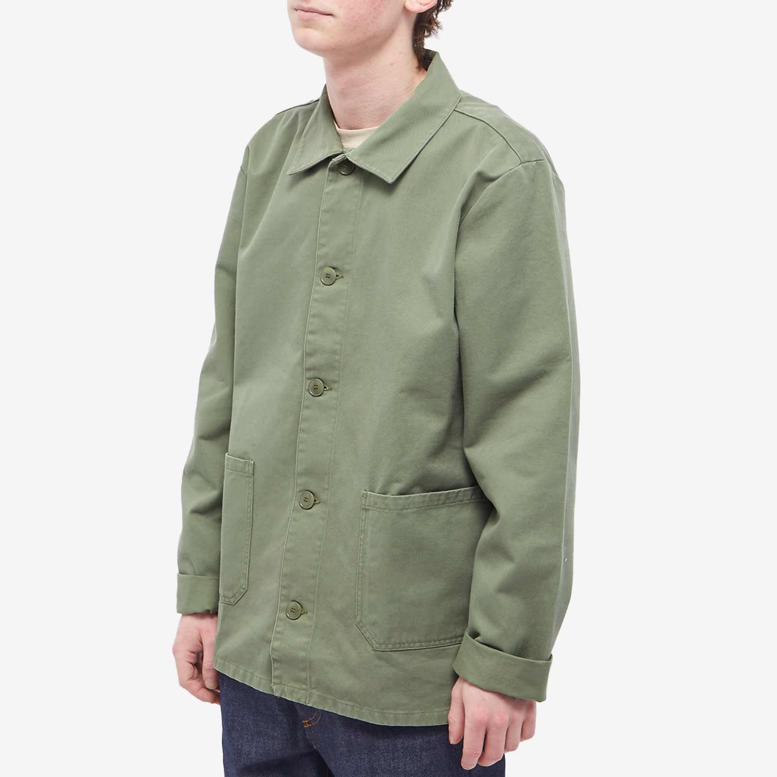 A.P.C. Men's Kerlouan Chore Jacket Dark Green | CODDD-H03053-KAF