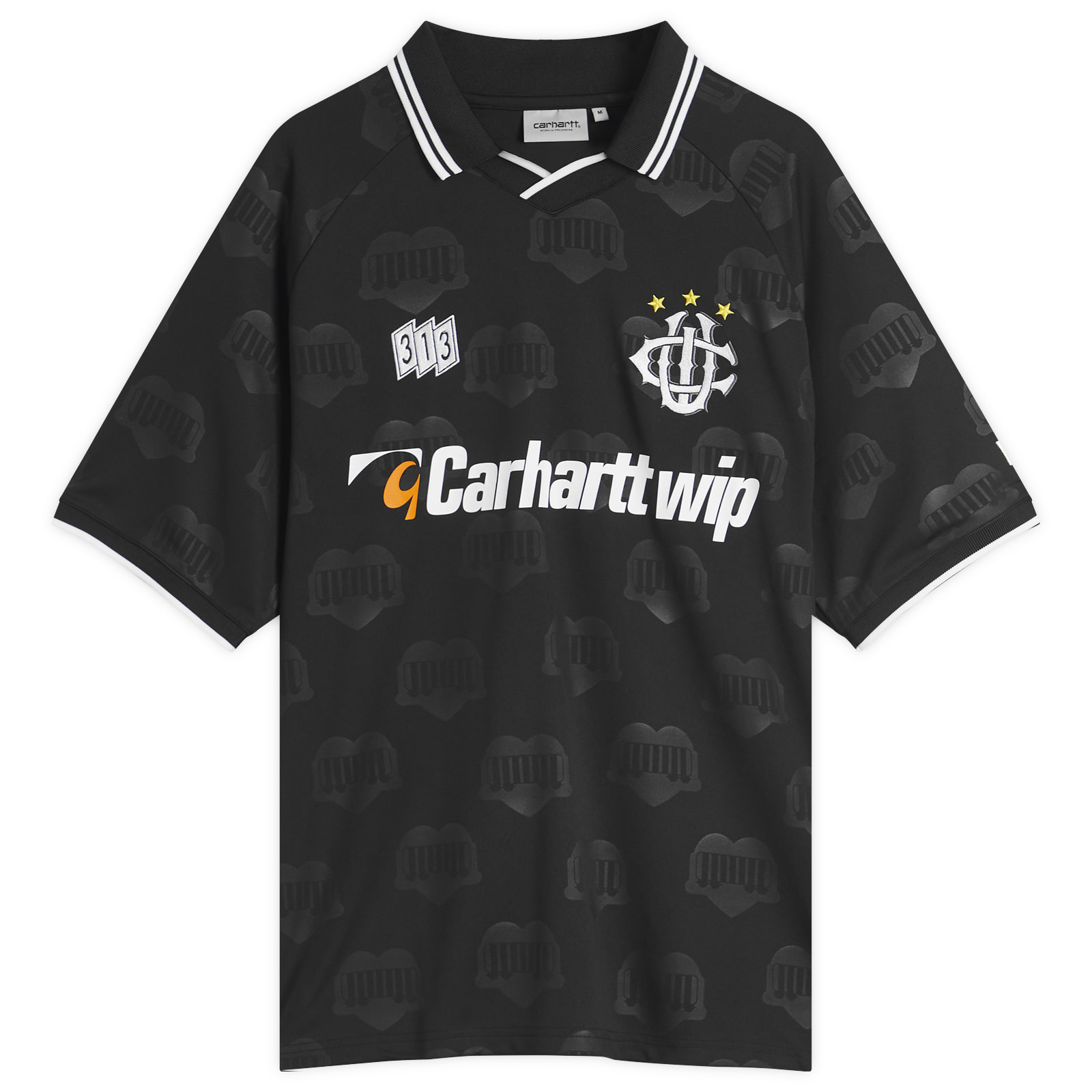 carhartt HARTT’S FOOTBALL T-SHIRT Carhartt WIP Hartt's Football T-Shirt Black Train Jacquard