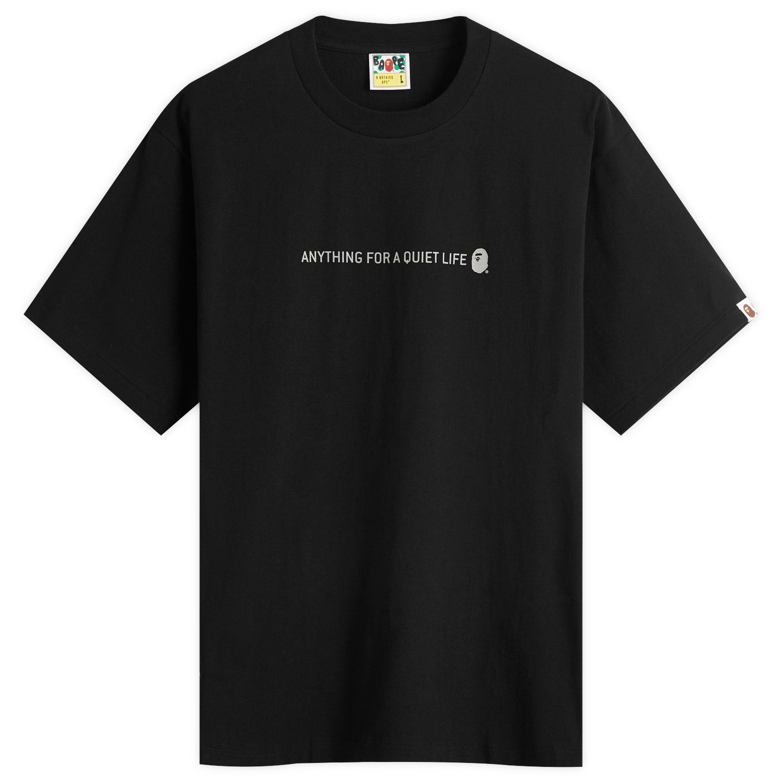 A Bathing Ape Reflector Industrial Logo Tee Black | END. (FR)