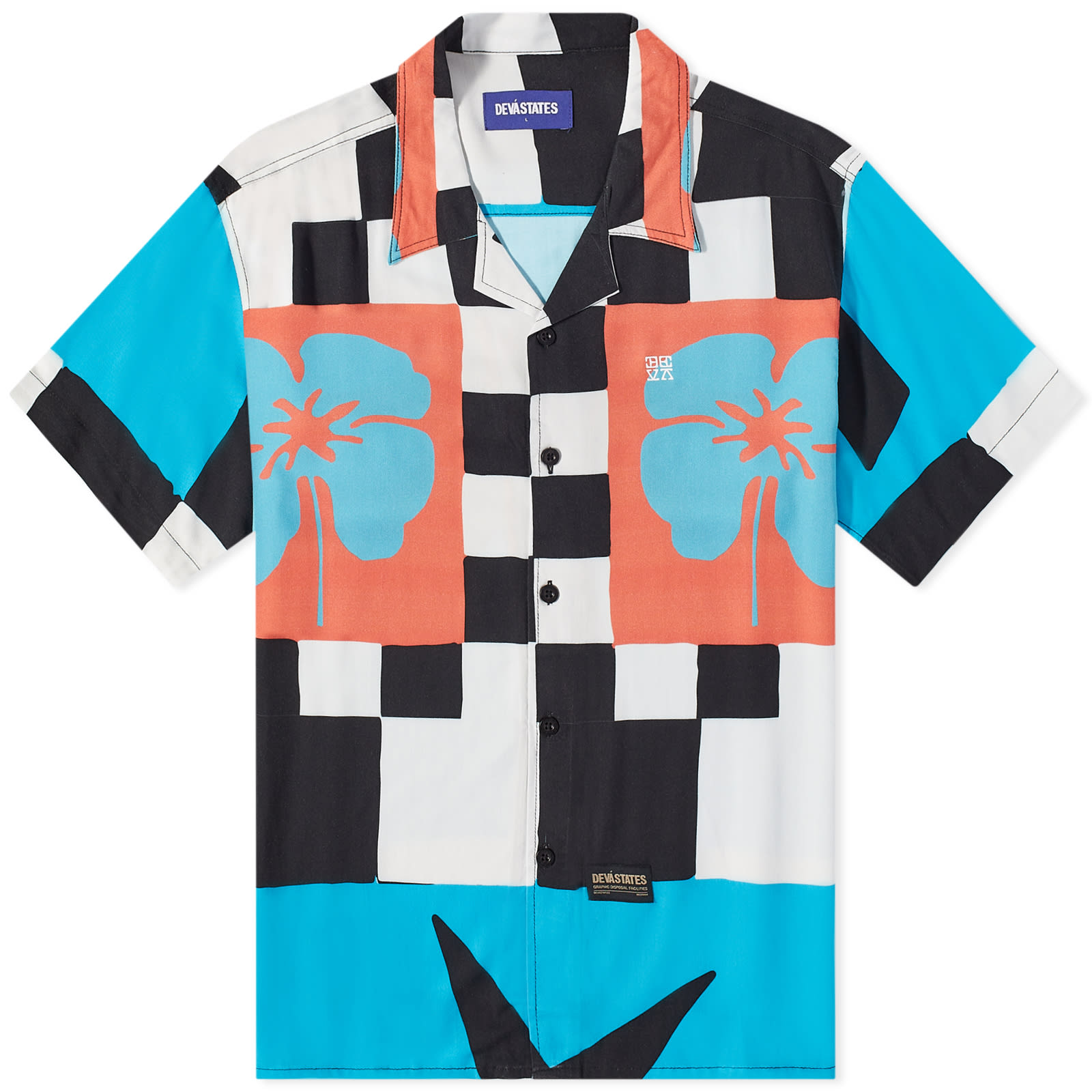 Deva States Men’s Palmera Souvenir Vacation Shirt Multi