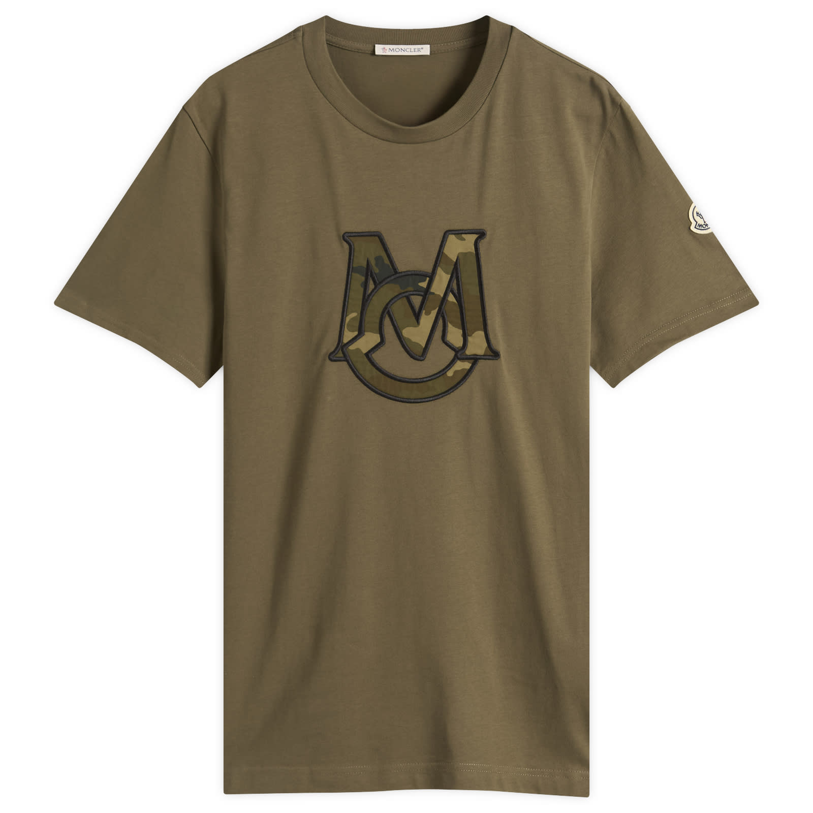 Moncler Short Sleeve Logo T-Shirt Green | END. (CA)