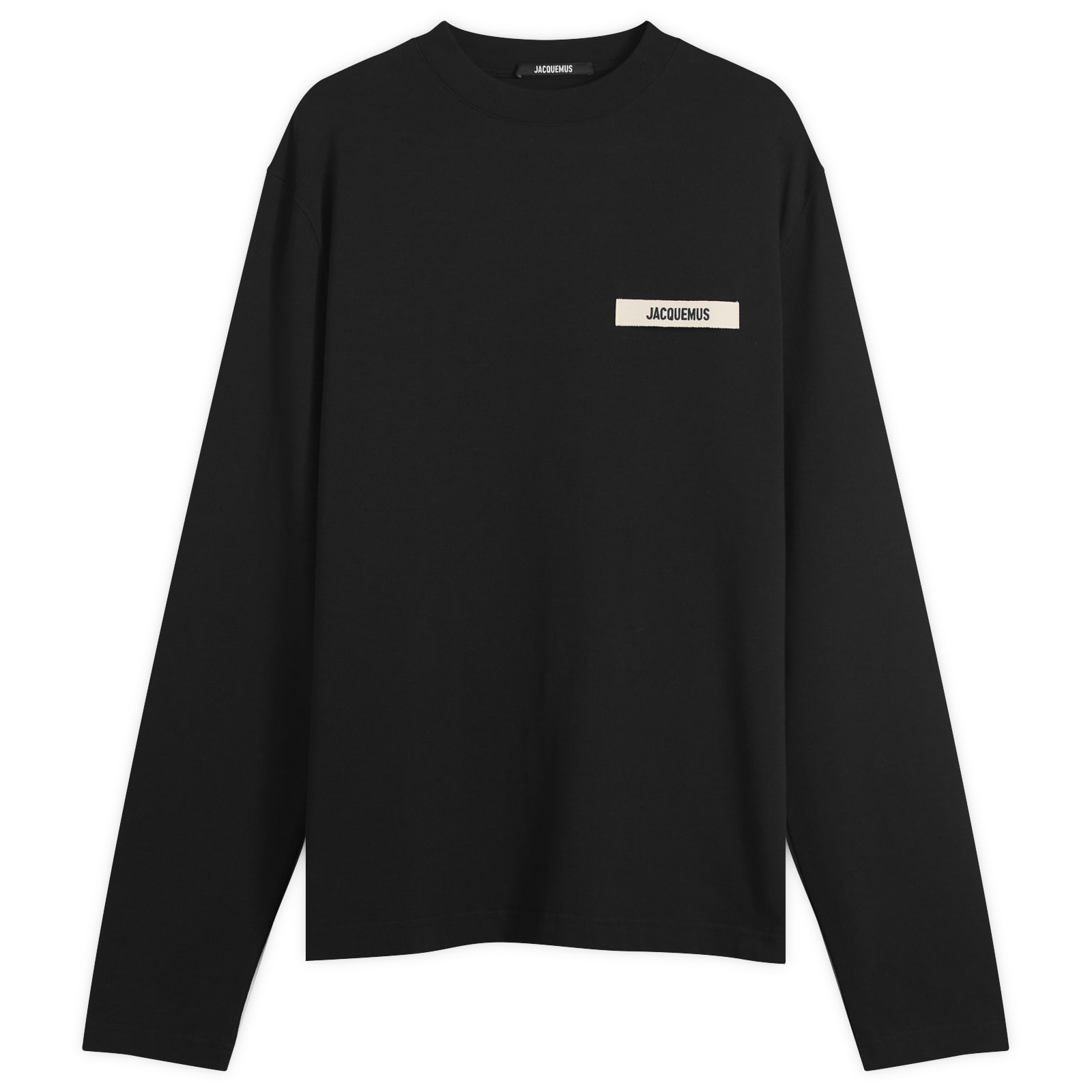 送料関税込 ◆ Jacquemus◆THE GROSGRAIN LONG-SLEEVED SHIRT Jacquemus Grosgrain Logo Long Sleeve T-Shirt Black | END. (US)