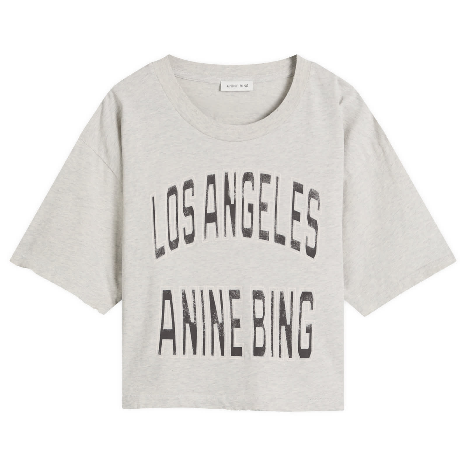 ANINE BING★ジョニー クロップド Tシャツ Anine Bing Johnny Cropped T-Shirt Grey | END. (JP)