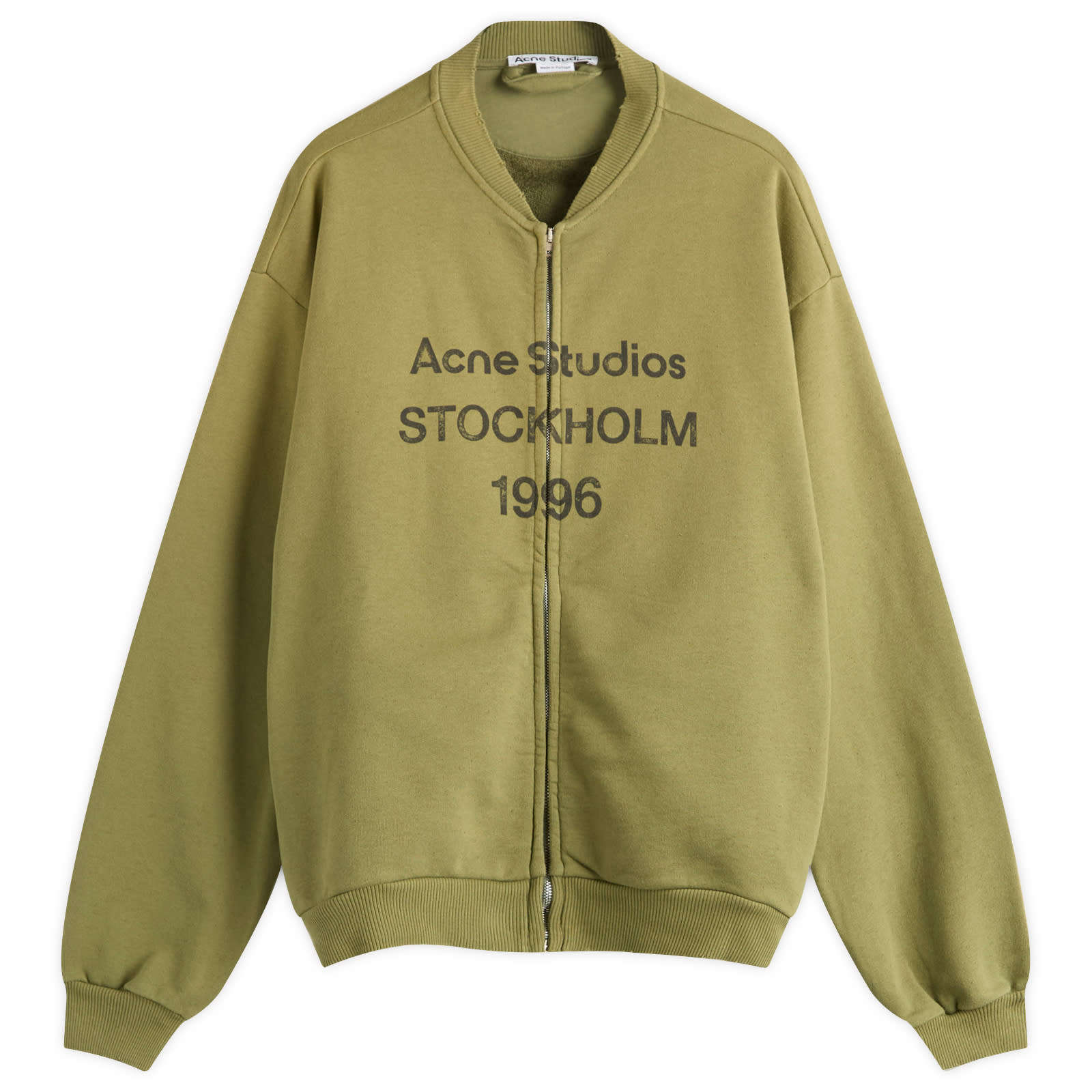 【定番】Acne Studios Fiah U Zip 1996 ジップ スウェット Acne Studios Fiah U Zip 1996 Bomber Olive Green | END. (HK)