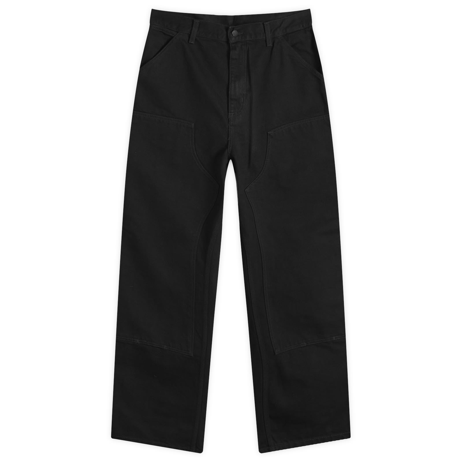 usa製Carhartt double knee black pants Carhartt WIP Double Knee Pant Dearborn Canvas Rinsed Black