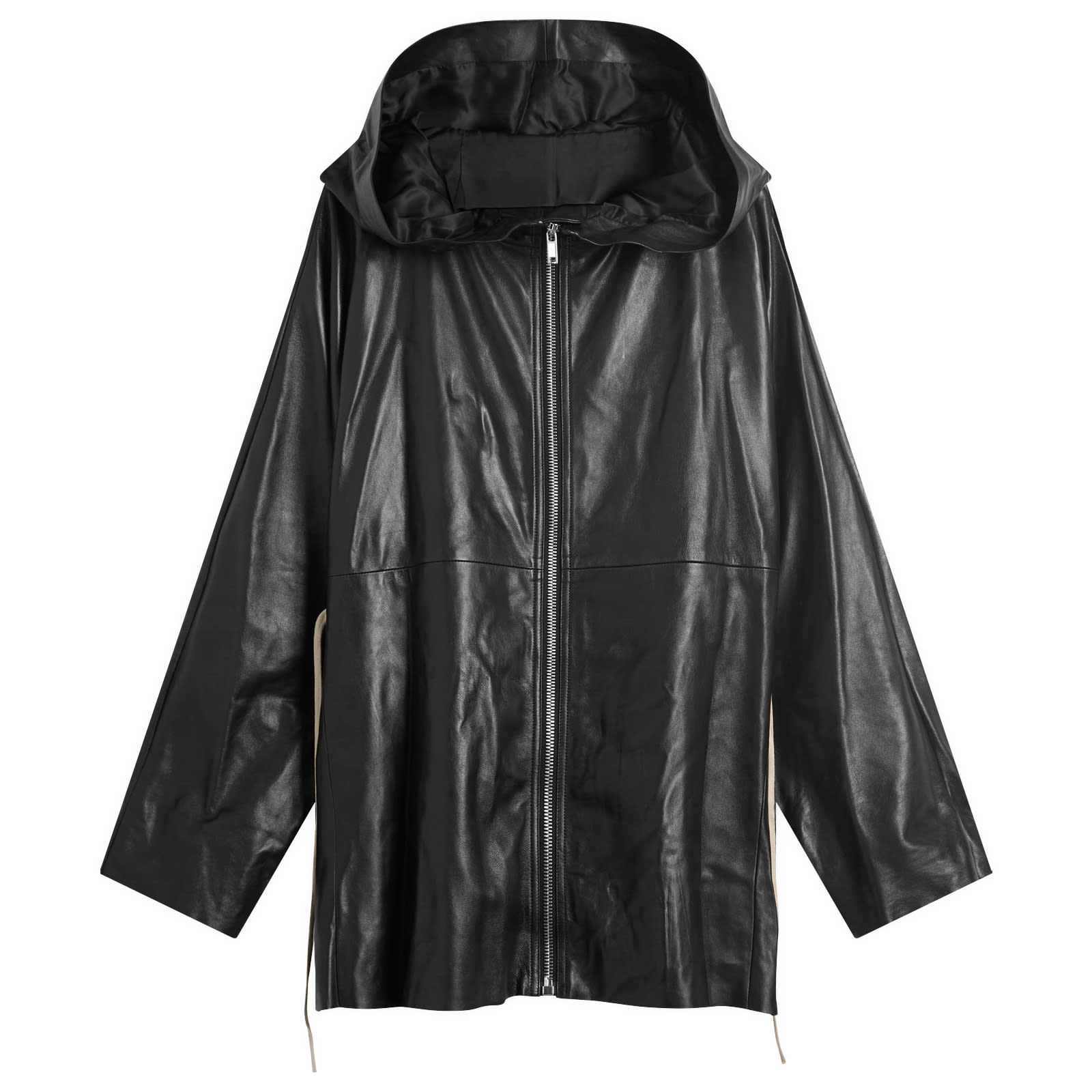 レザージャケット・コート RICK OWENS ZIPFRONT HOODED LEATHER JACKET $_12.JPG?set_id=880000500F