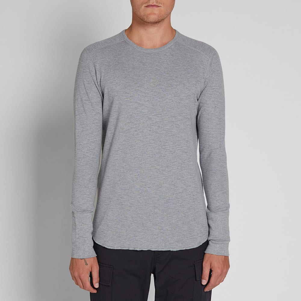 Wings + Horns Long Sleeve Base Tee Heather Grey | END.