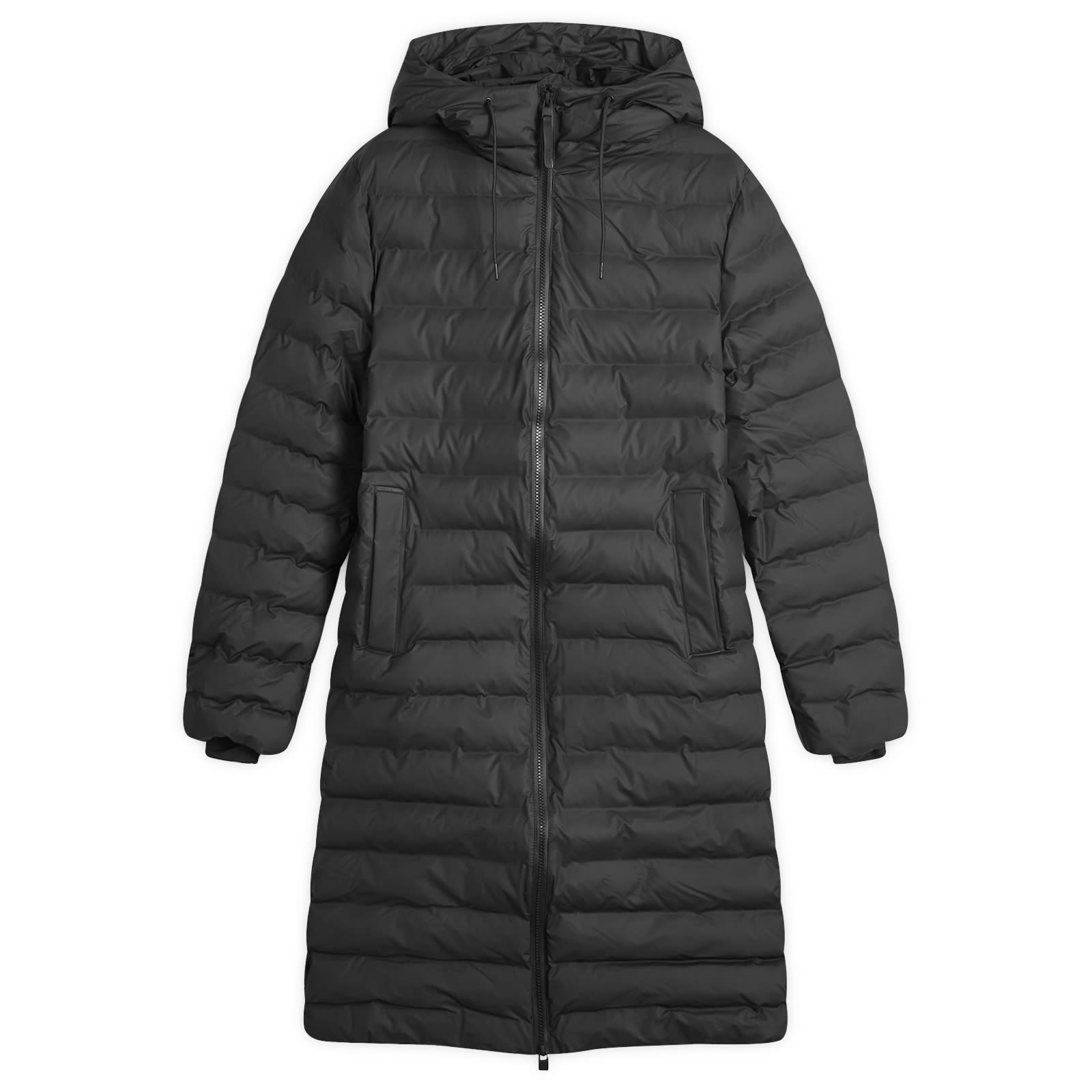 Rains Women's Black Lohja Long Puffer Jacket