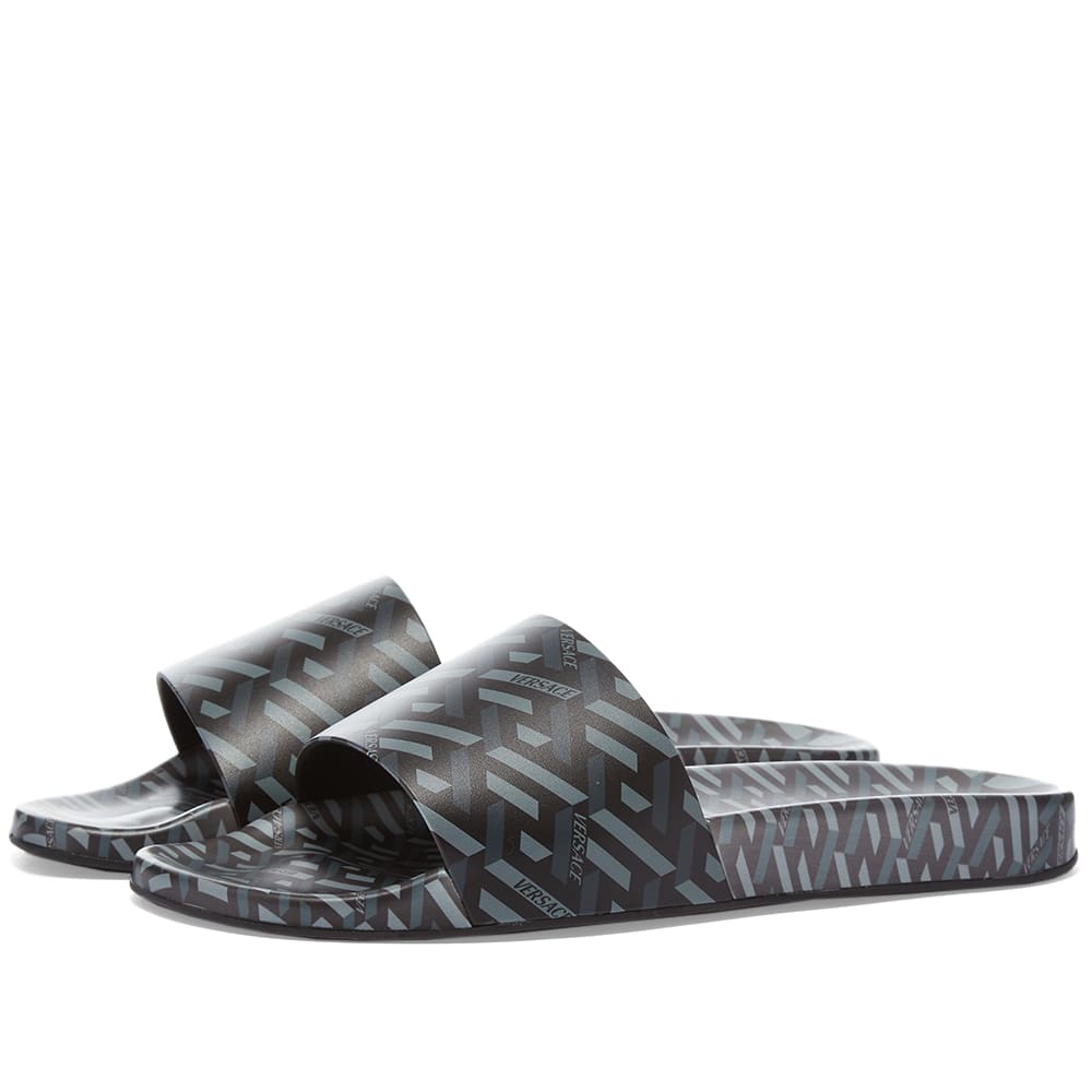 versace pool slides black