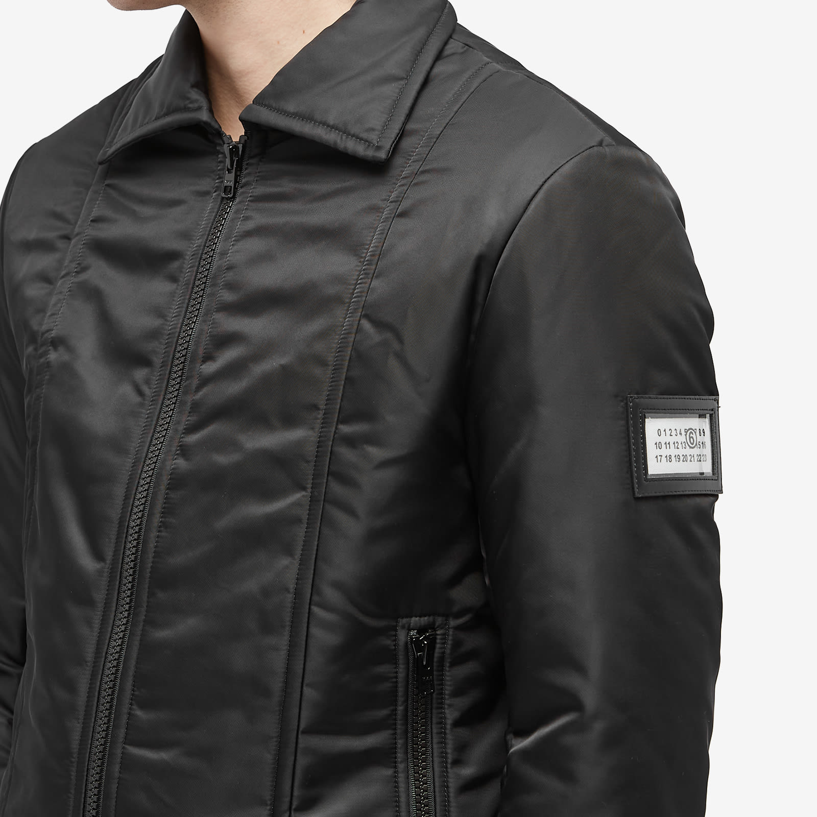 MM6 Maison Margiela Men's Nylon Harrington Jacket Black