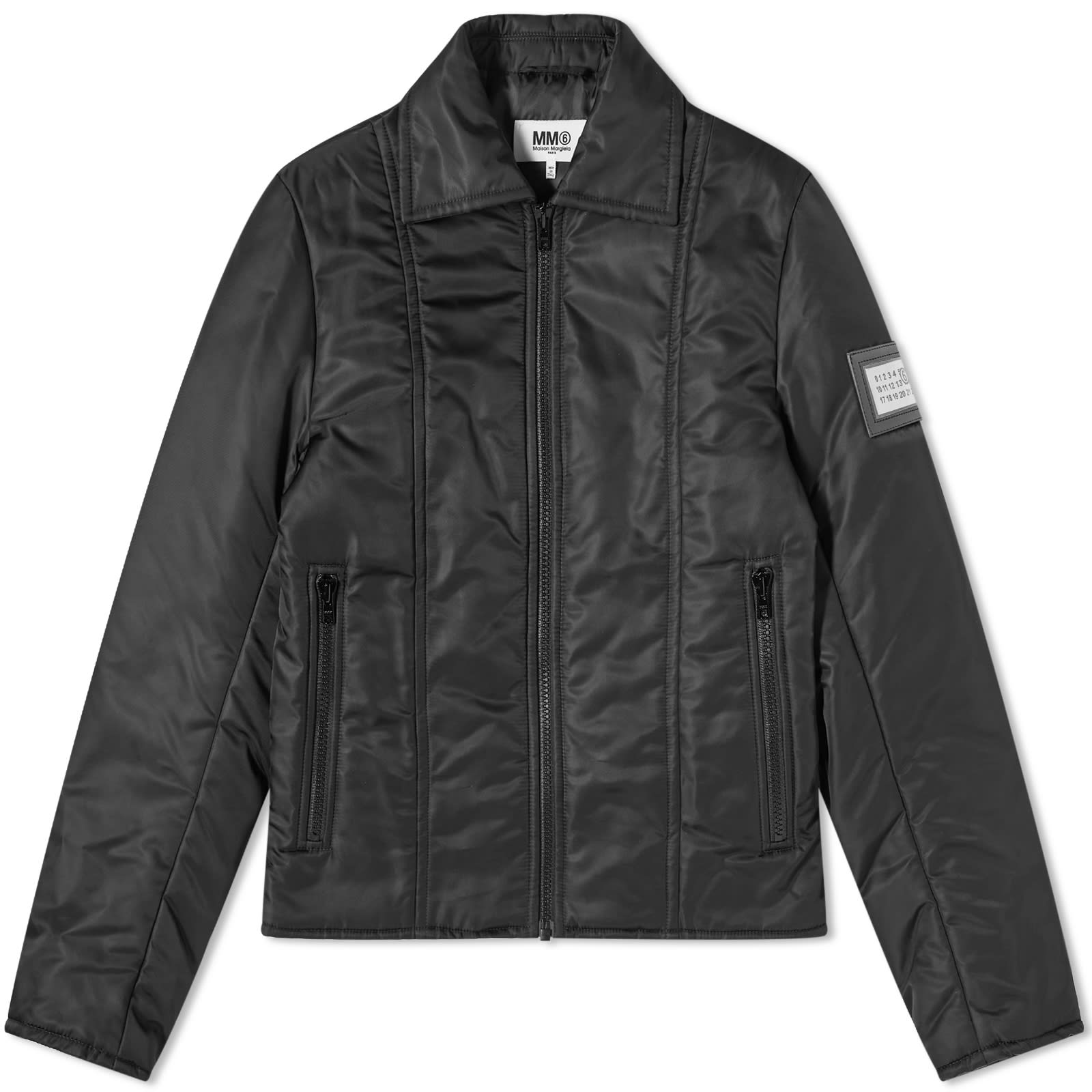 MM6 Maison Margiela Men's Nylon Harrington Jacket Black