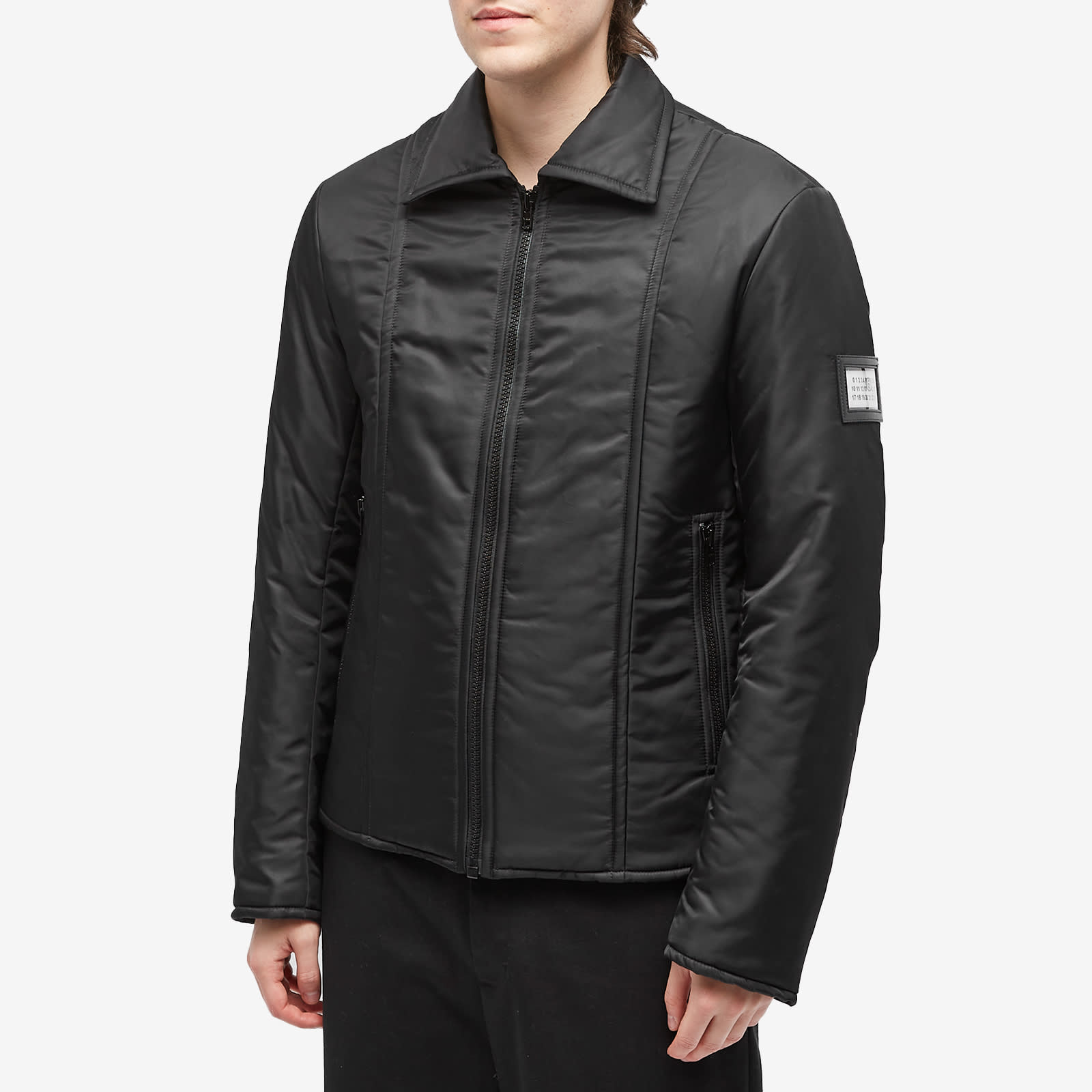 MM6 Maison Margiela Men's Nylon Harrington Jacket Black