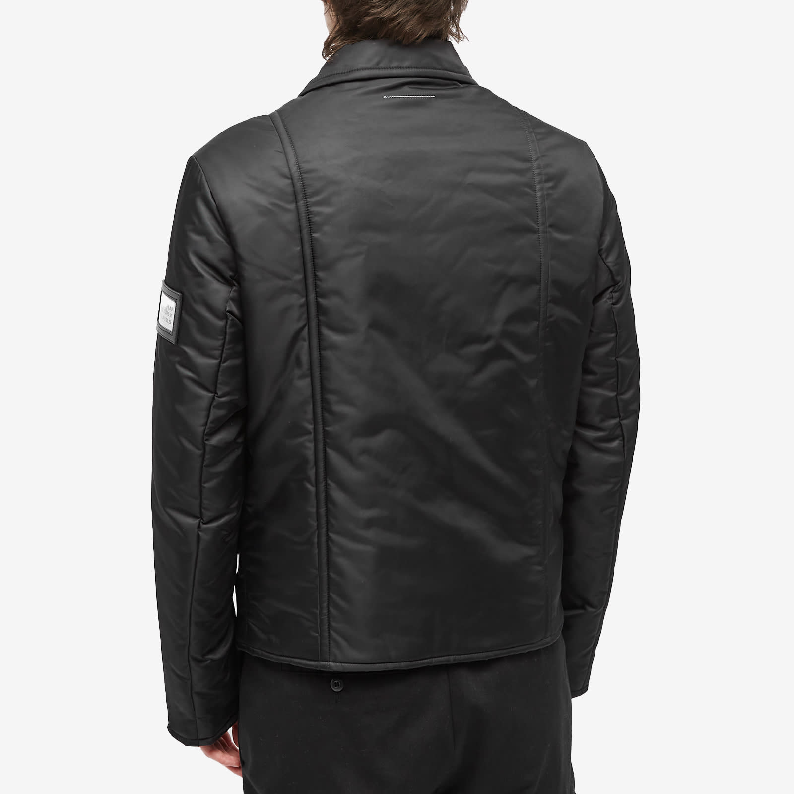 MM6 Maison Margiela Men's Nylon Harrington Jacket Black